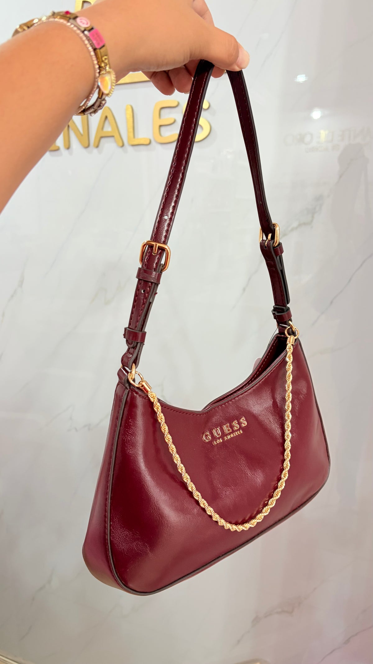Bolsa Dama Vino Guess