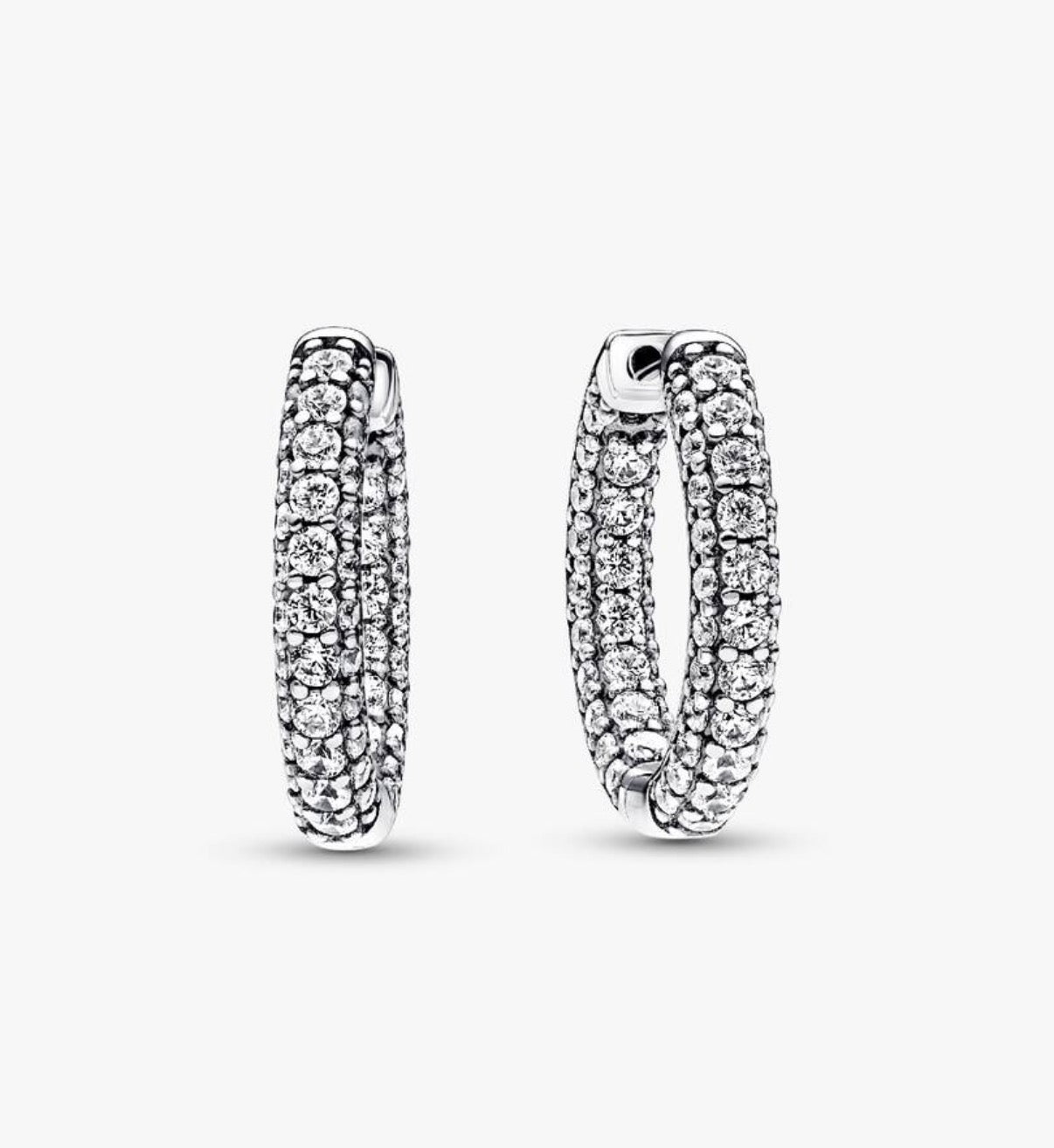 Arracadas De Plata Con Piedras Blancas