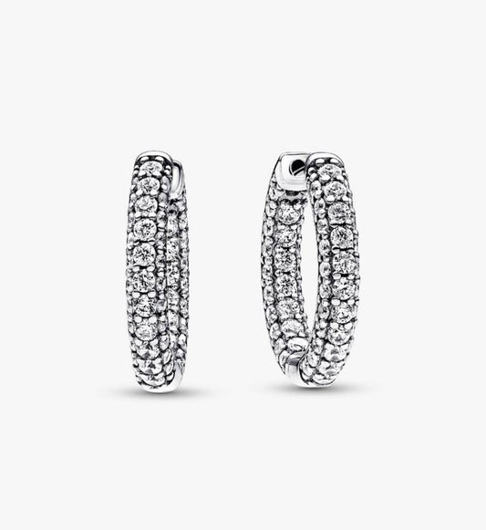 Arracadas De Plata Con Piedras Blancas
