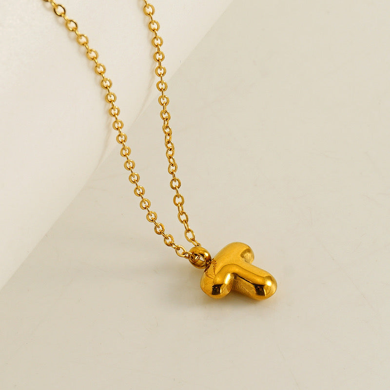 Collar Inicial Mini Dorado Acero