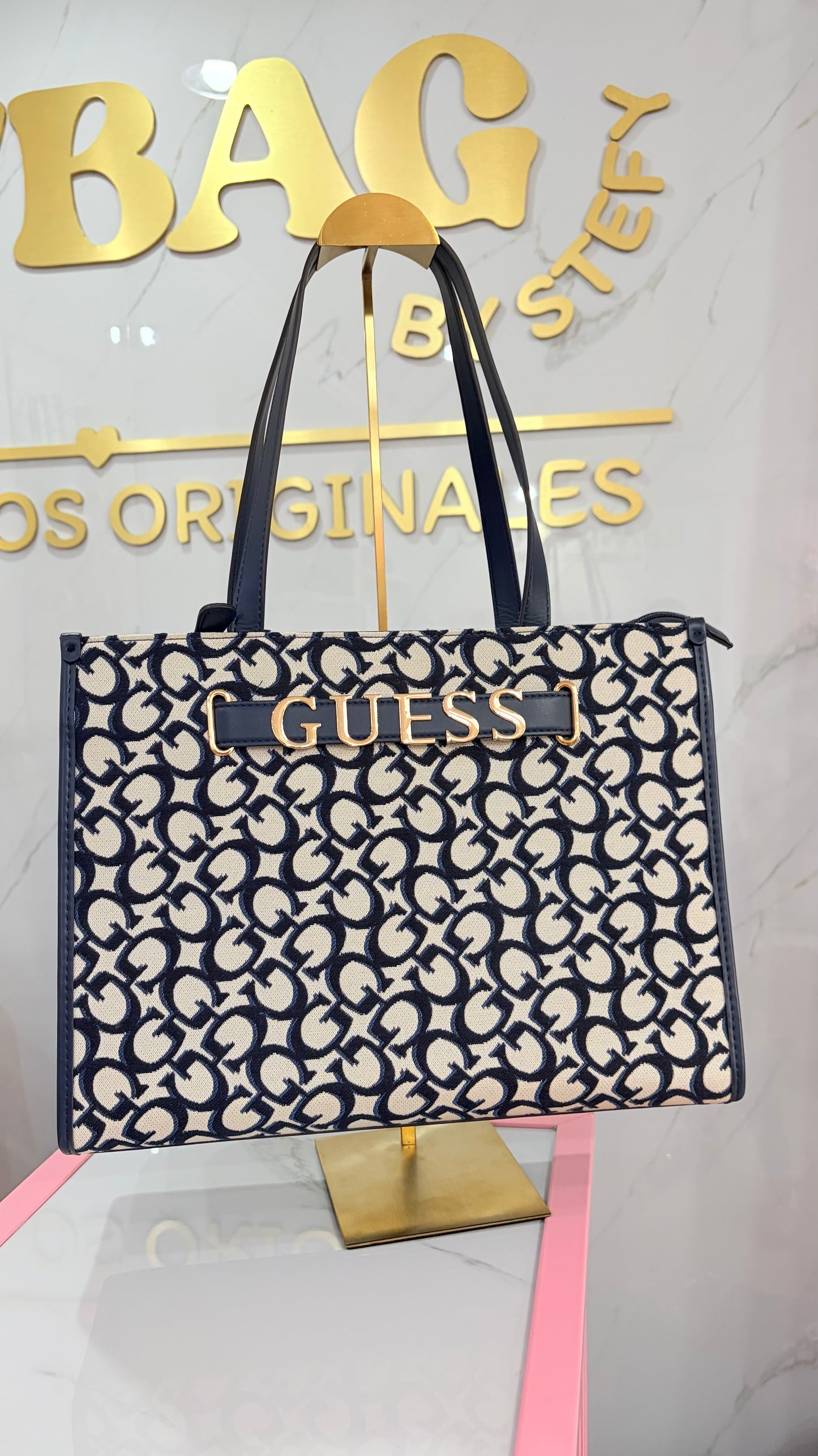 Bolsa Dama Tote Azul Guess