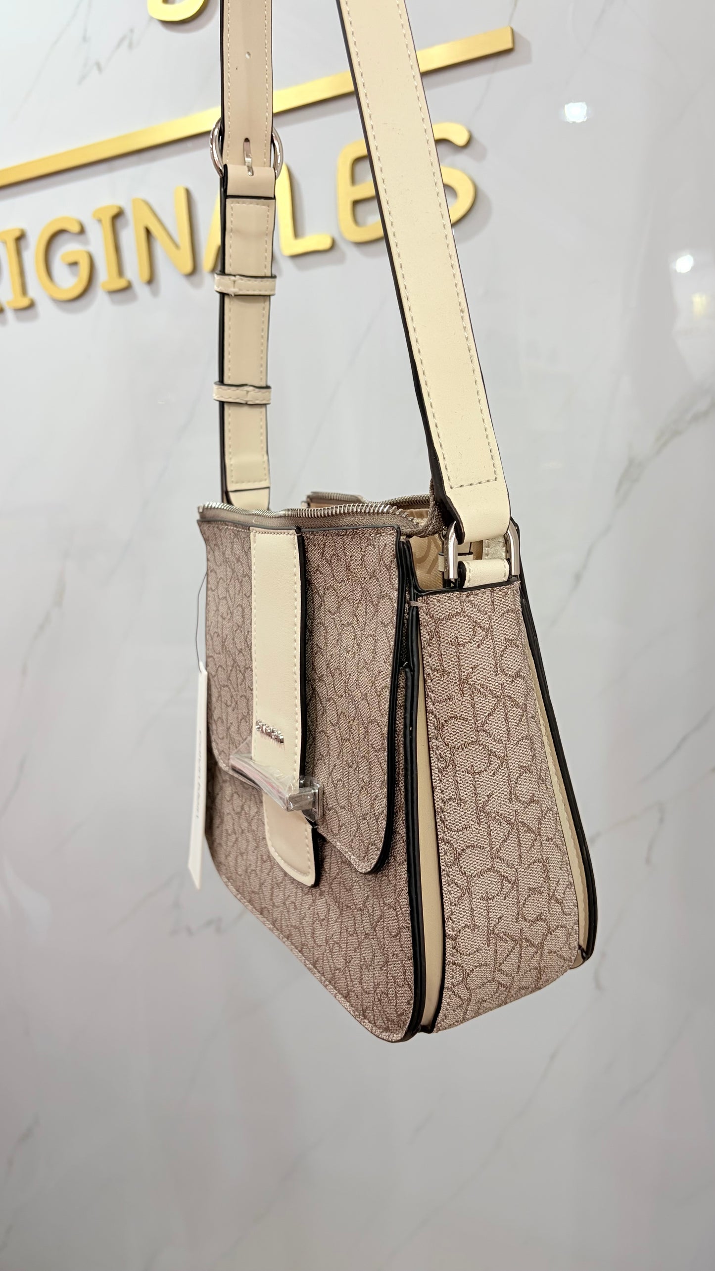 Bolsa Crossbody Beige Calvin Klein
