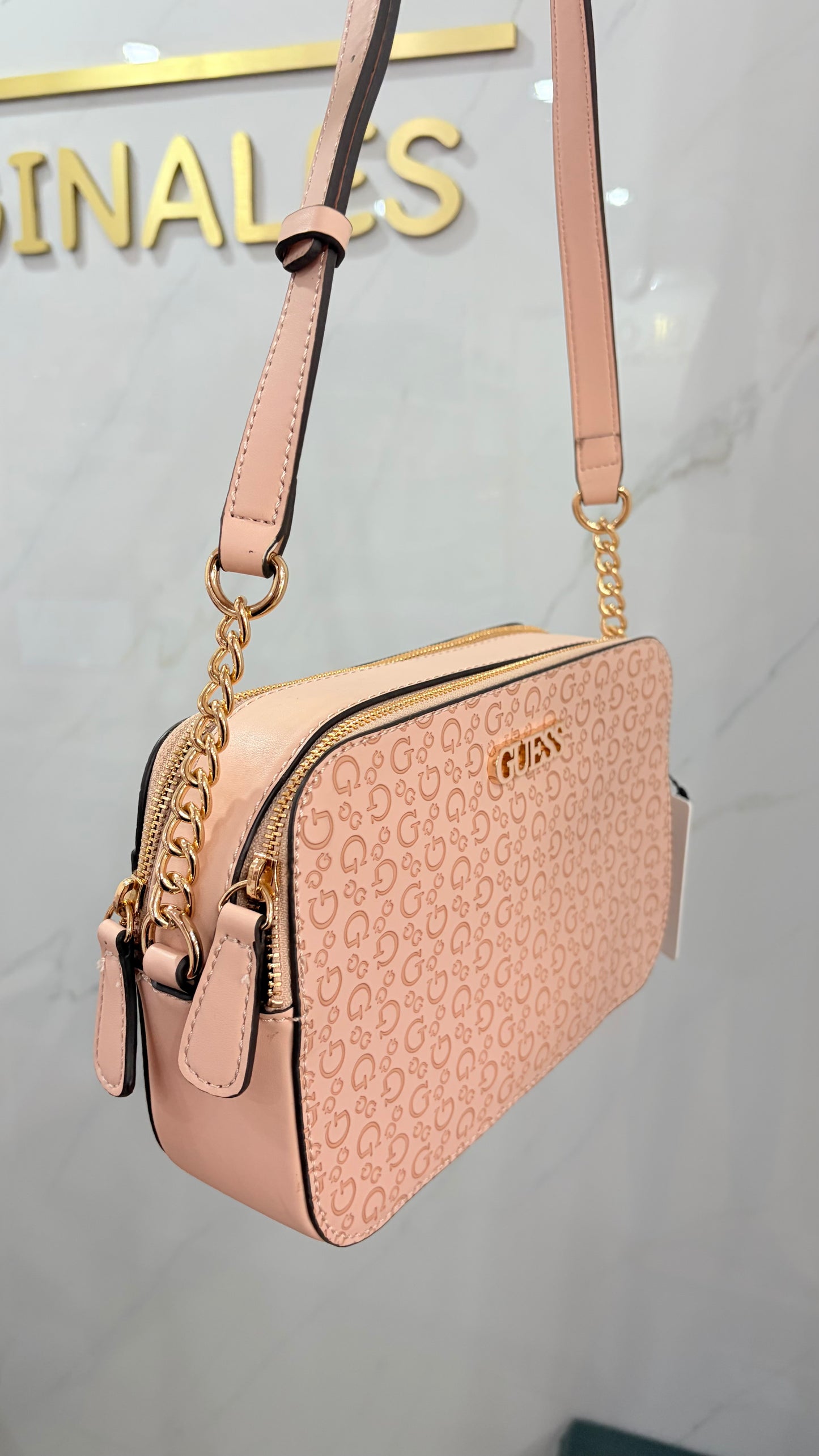 Bolsa Dama Crossbody Nude Guess