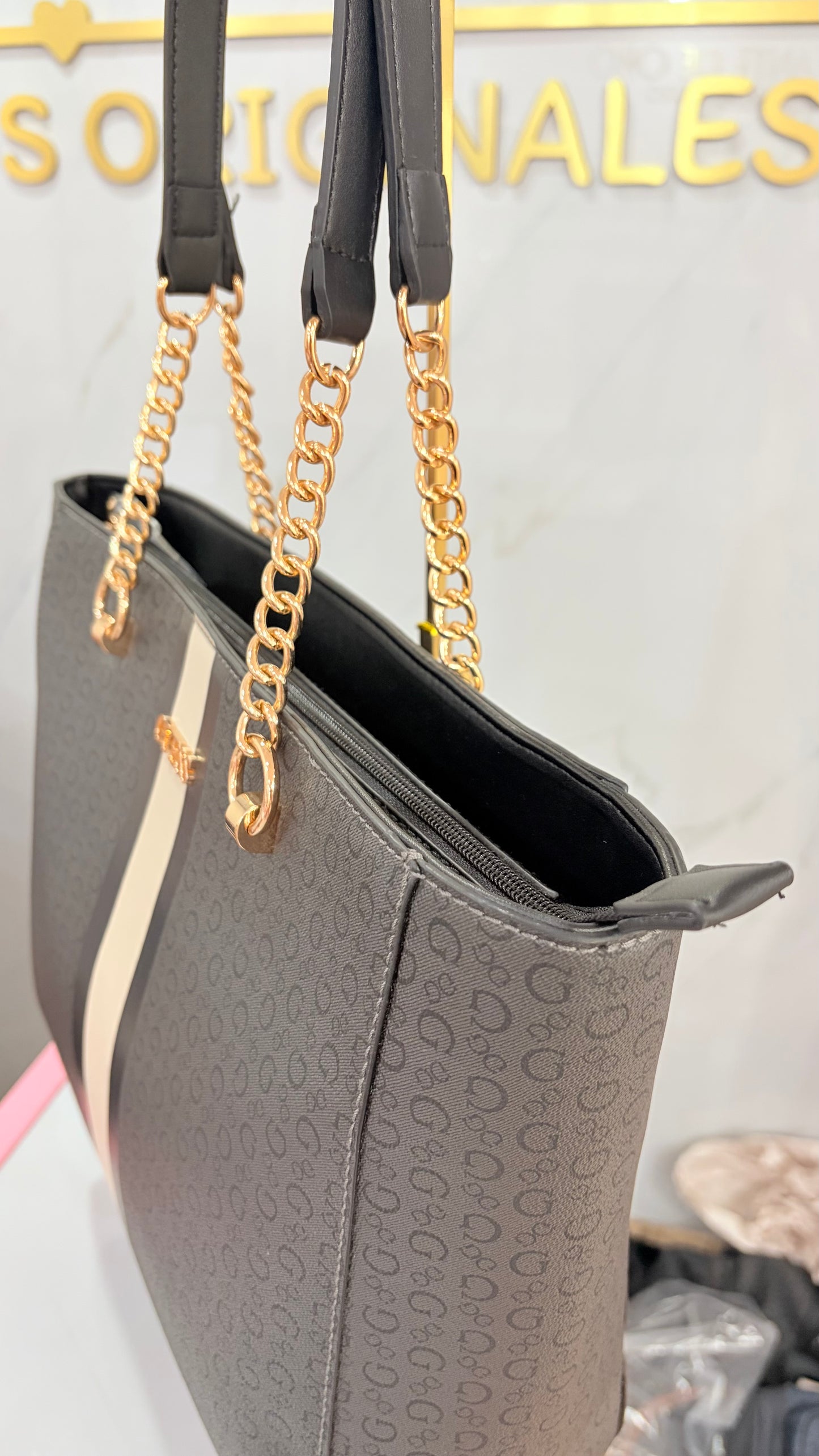 Bolsa Dama Tote Negra Guess