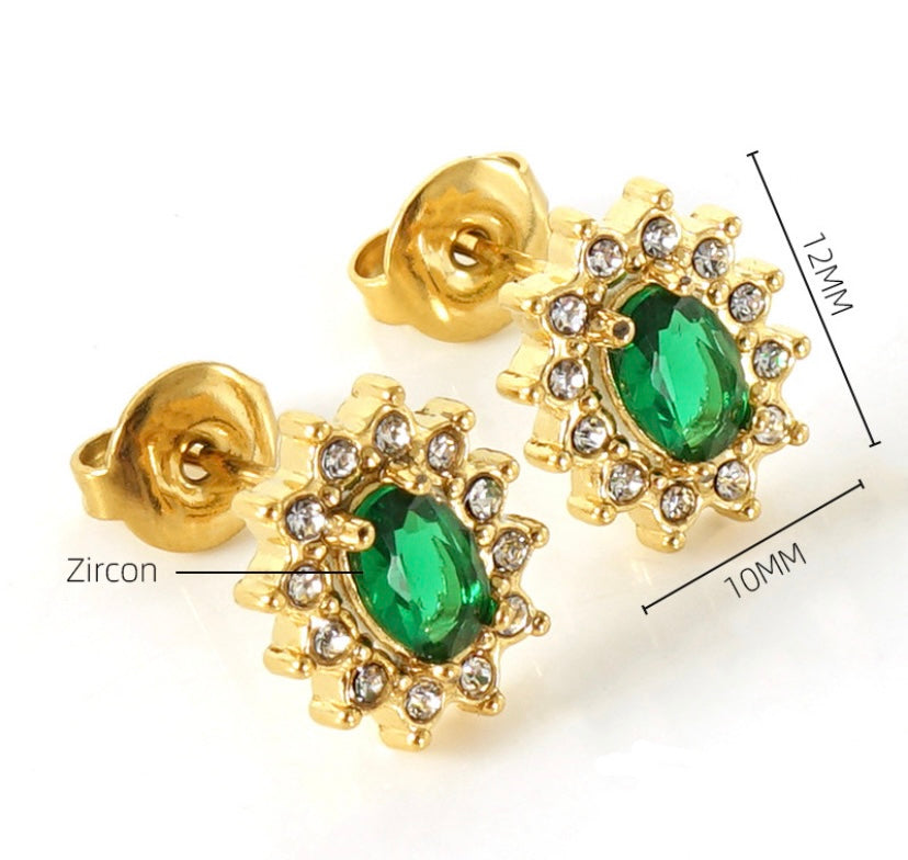 Aretes Amania Verde