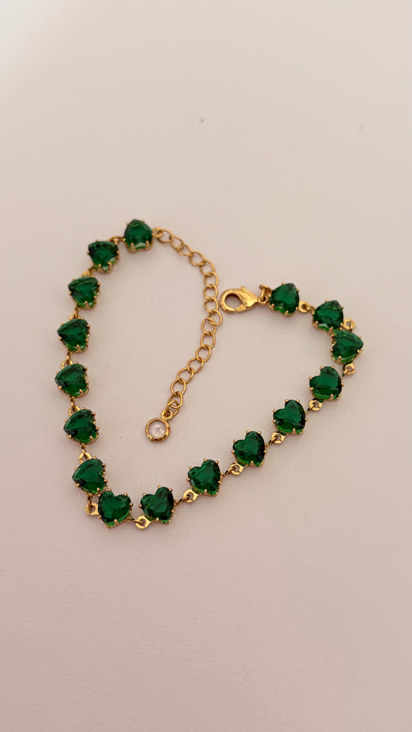 Pulsera corazón verde