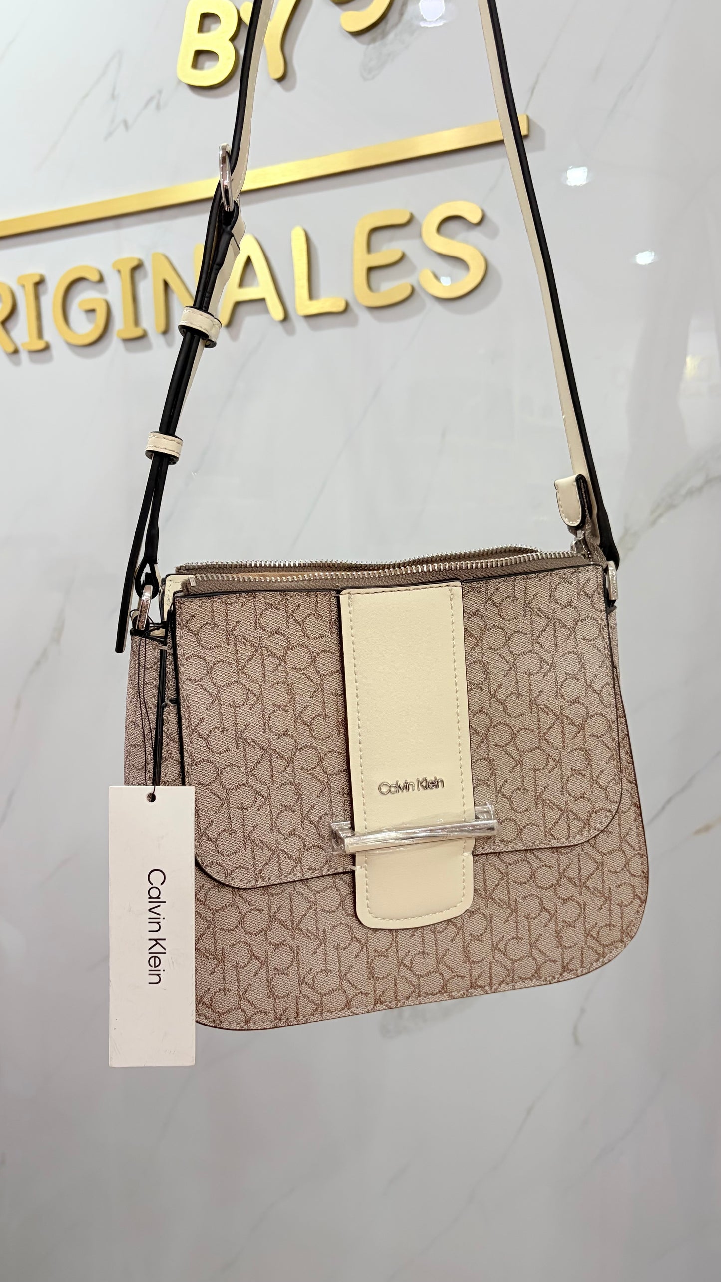 Bolsa Crossbody Beige Calvin Klein