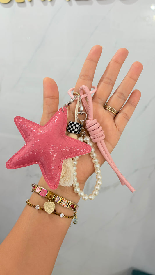 Llavero Maxi Estrella Rosa