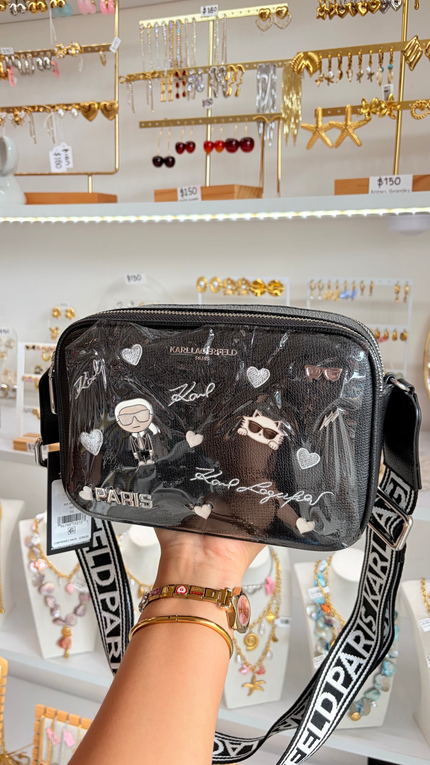 Bolsa Dama Negra Karl Lagerfeld