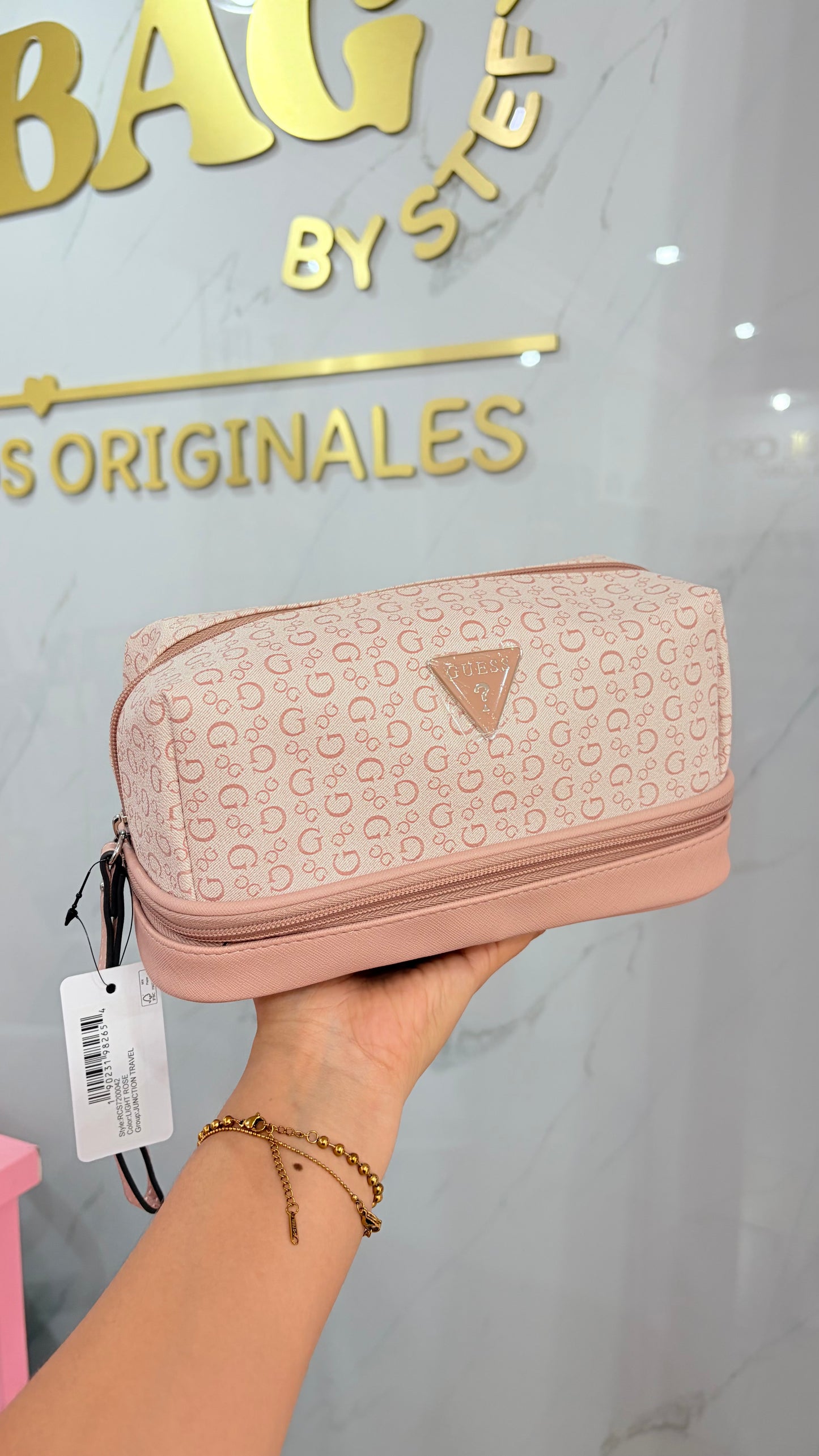 Cosmetiquera Grande Rosa Guess