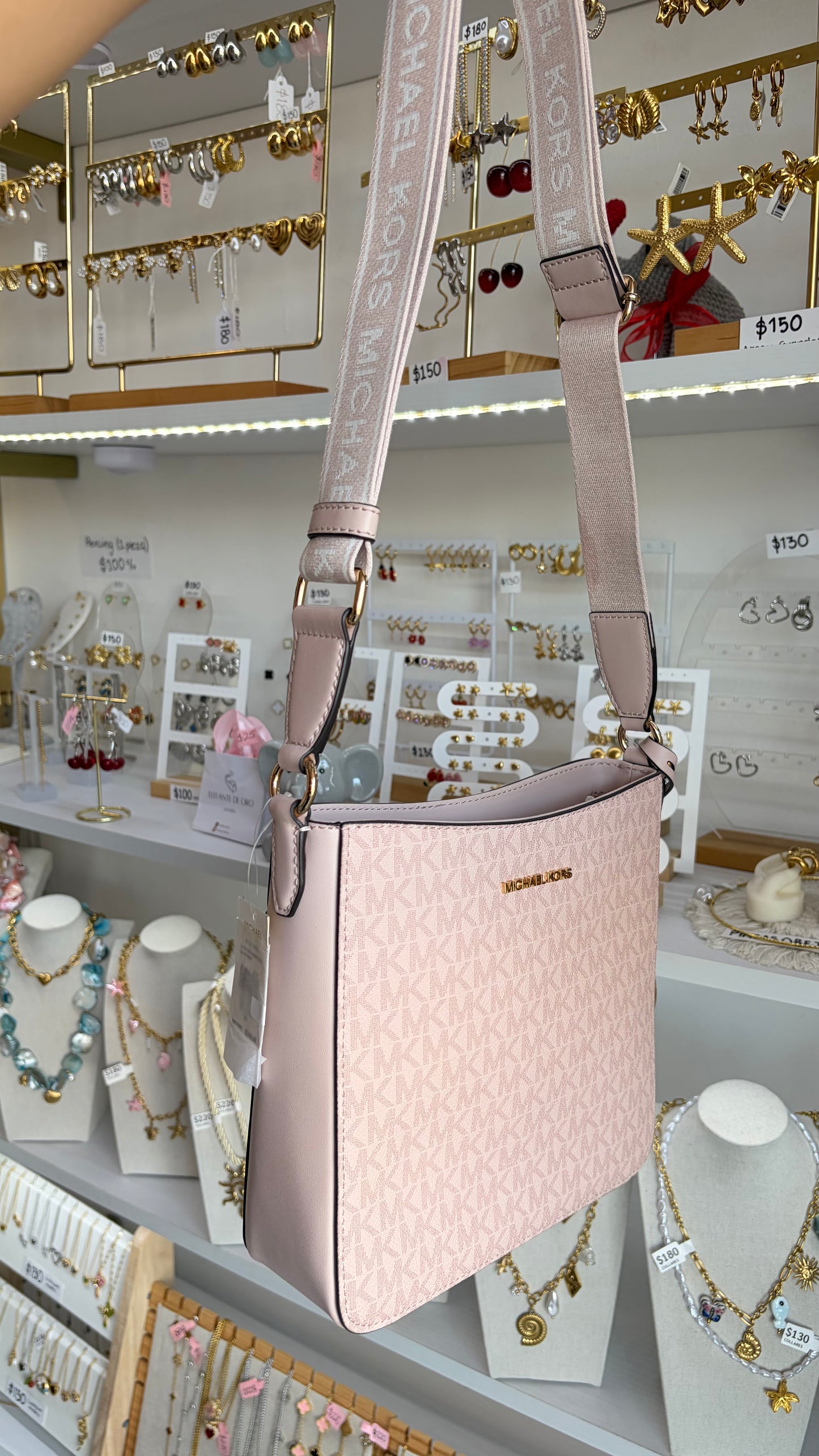 Bolsa Dama Crossbody Rosa Michael Kors