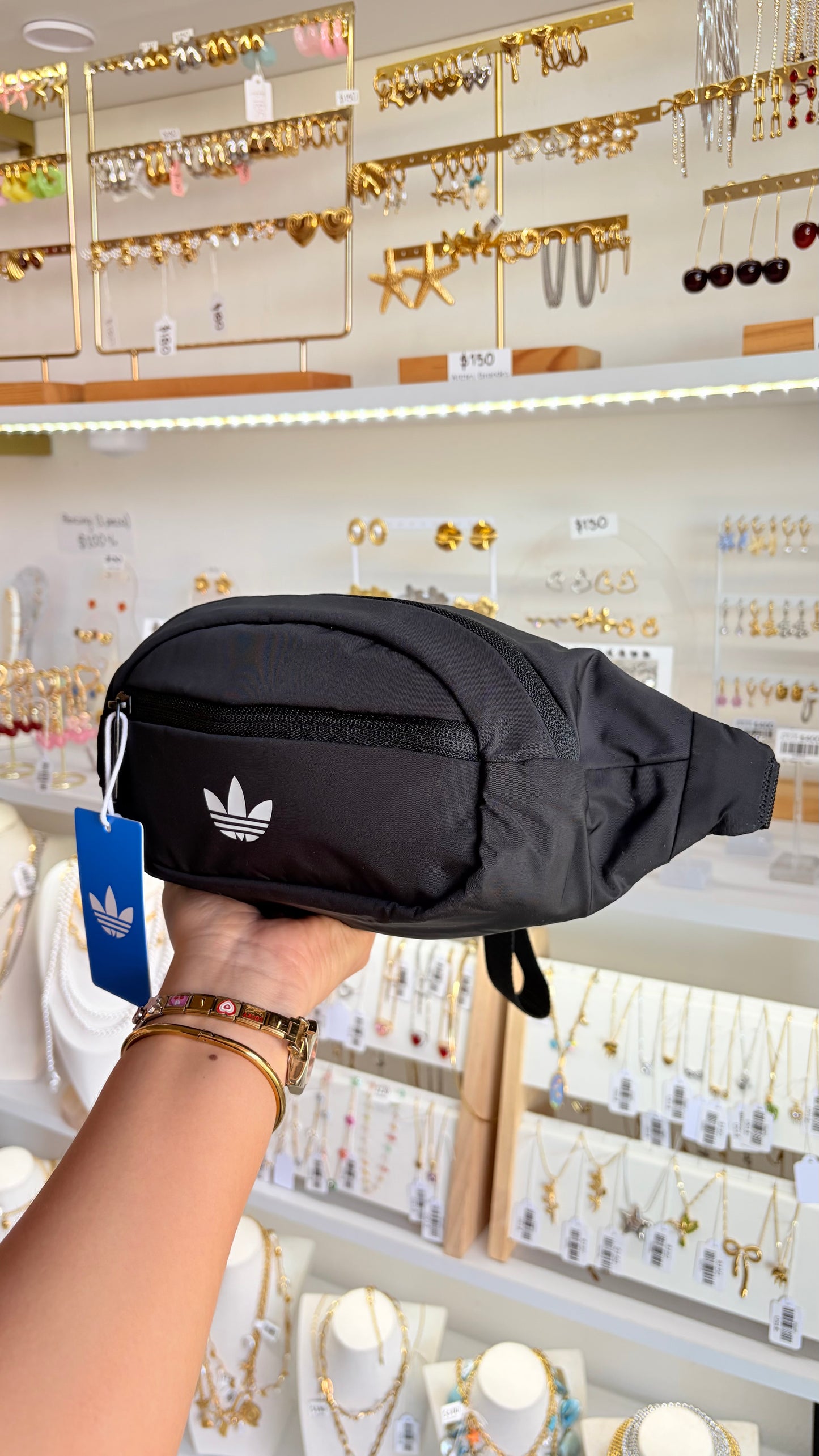 Cangurera Unisex Negra Adidas
