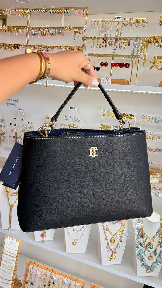 Bolsa Dama Negra Tommy Hilfiger