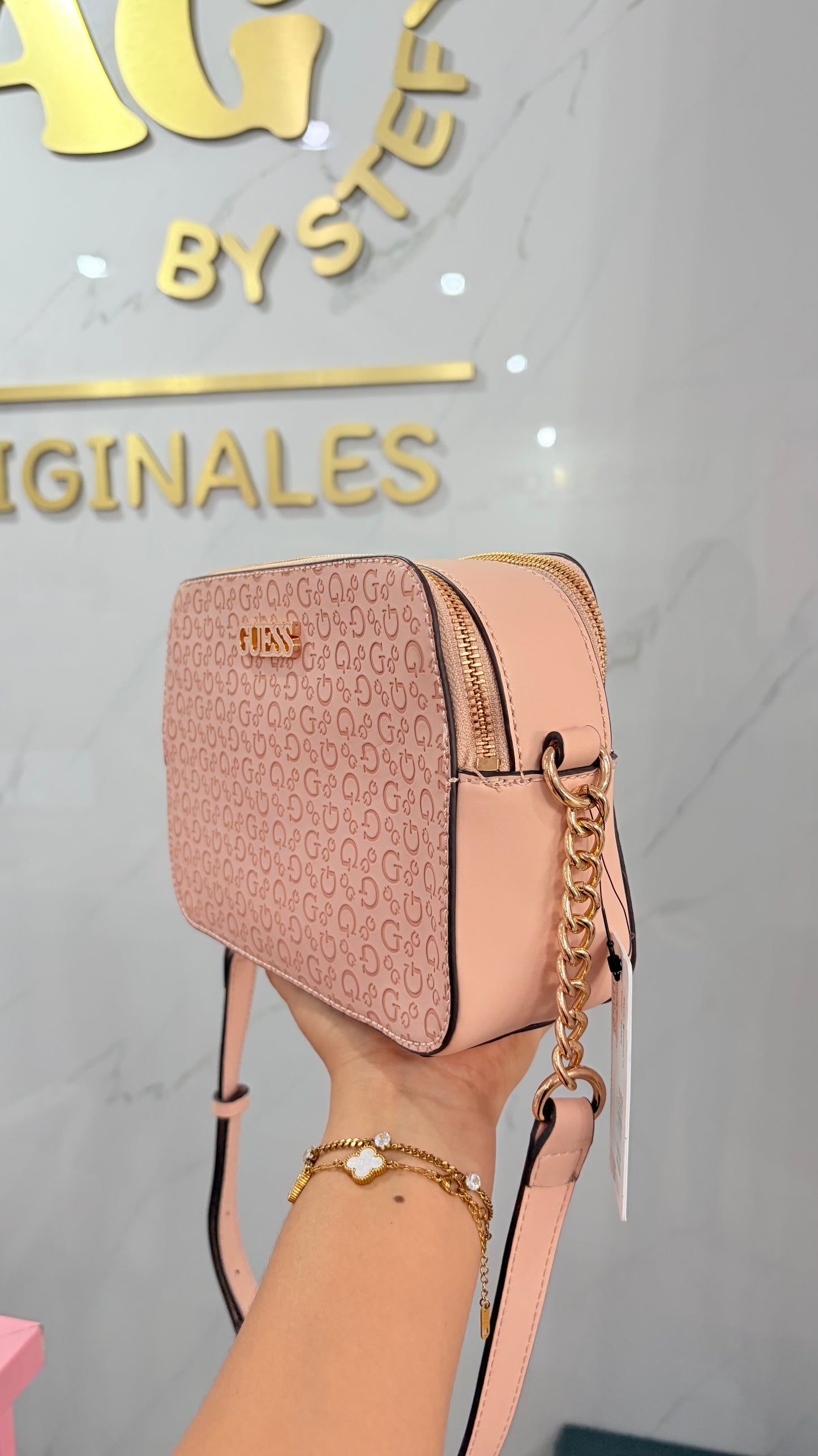Bolsa Dama Crossbody Nude Guess