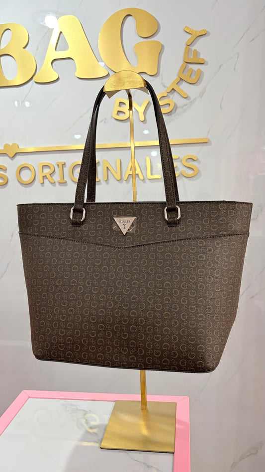 Bolsa Dama Tote Chocolate Guess