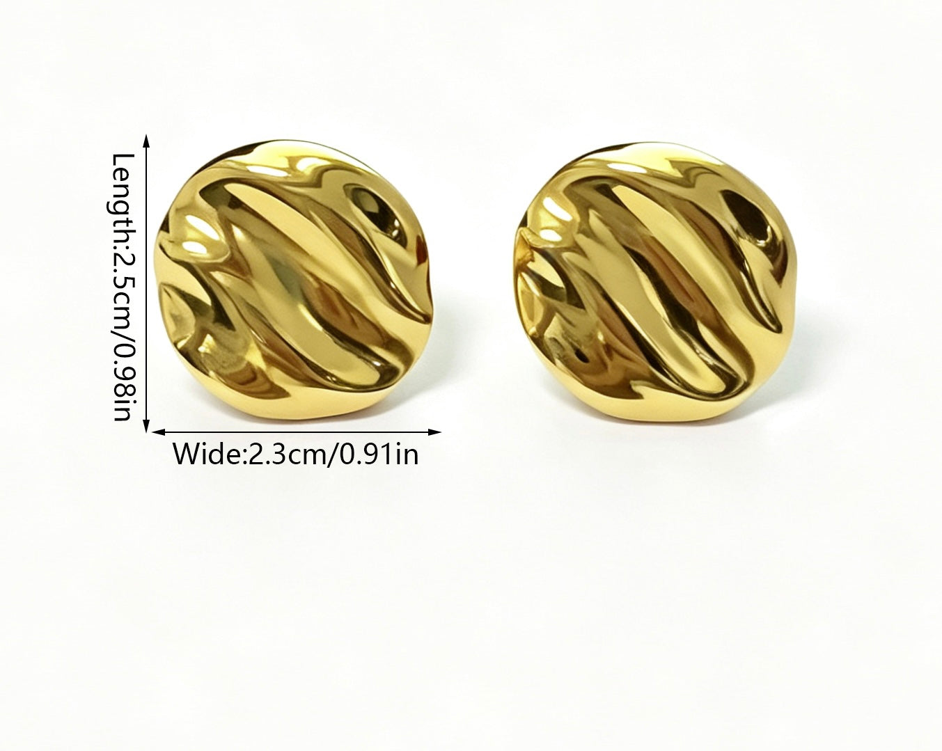 Aretes Circulares Ondas Finas