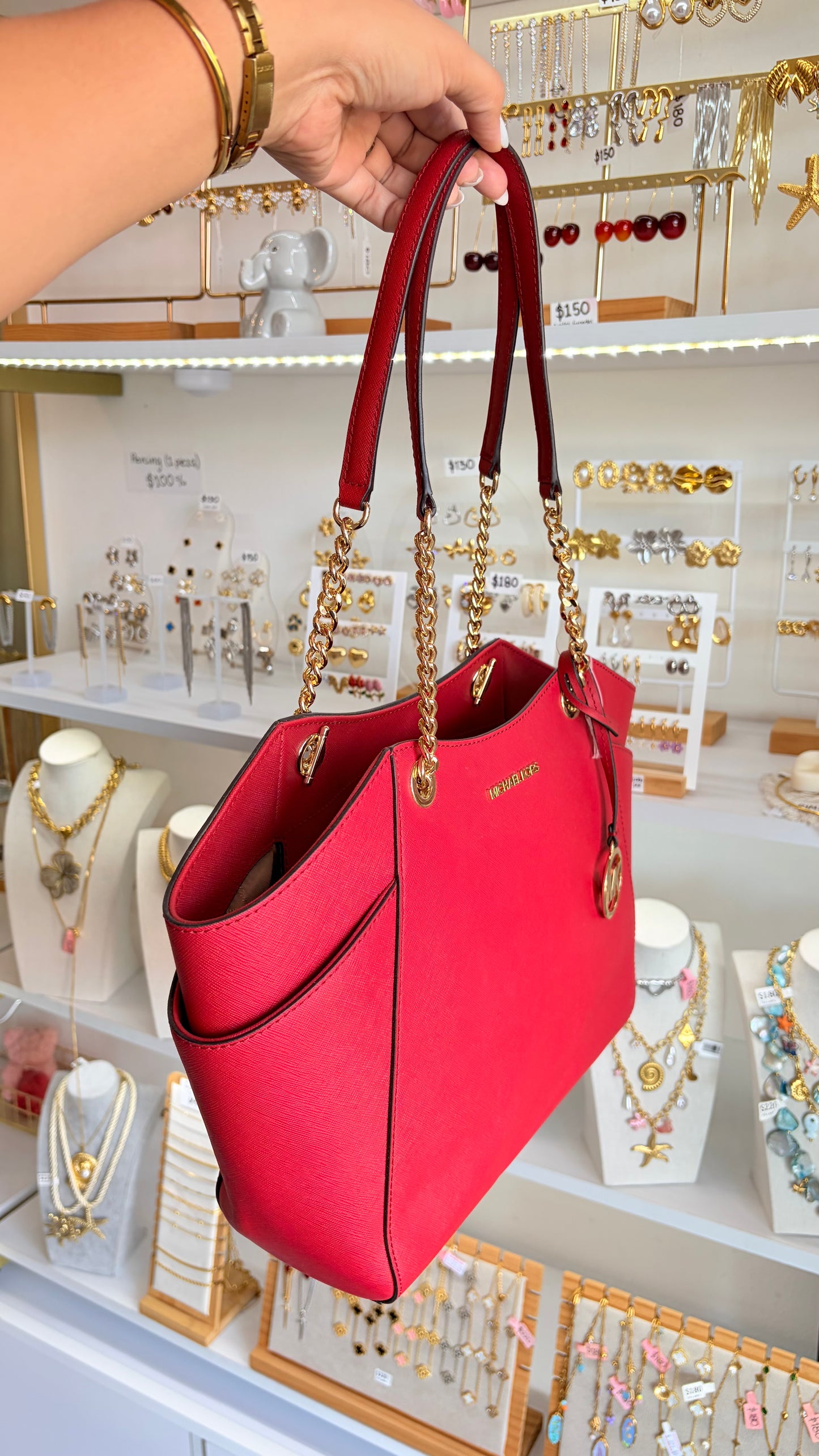Bolsa Dama Tote Roja Michael Kors