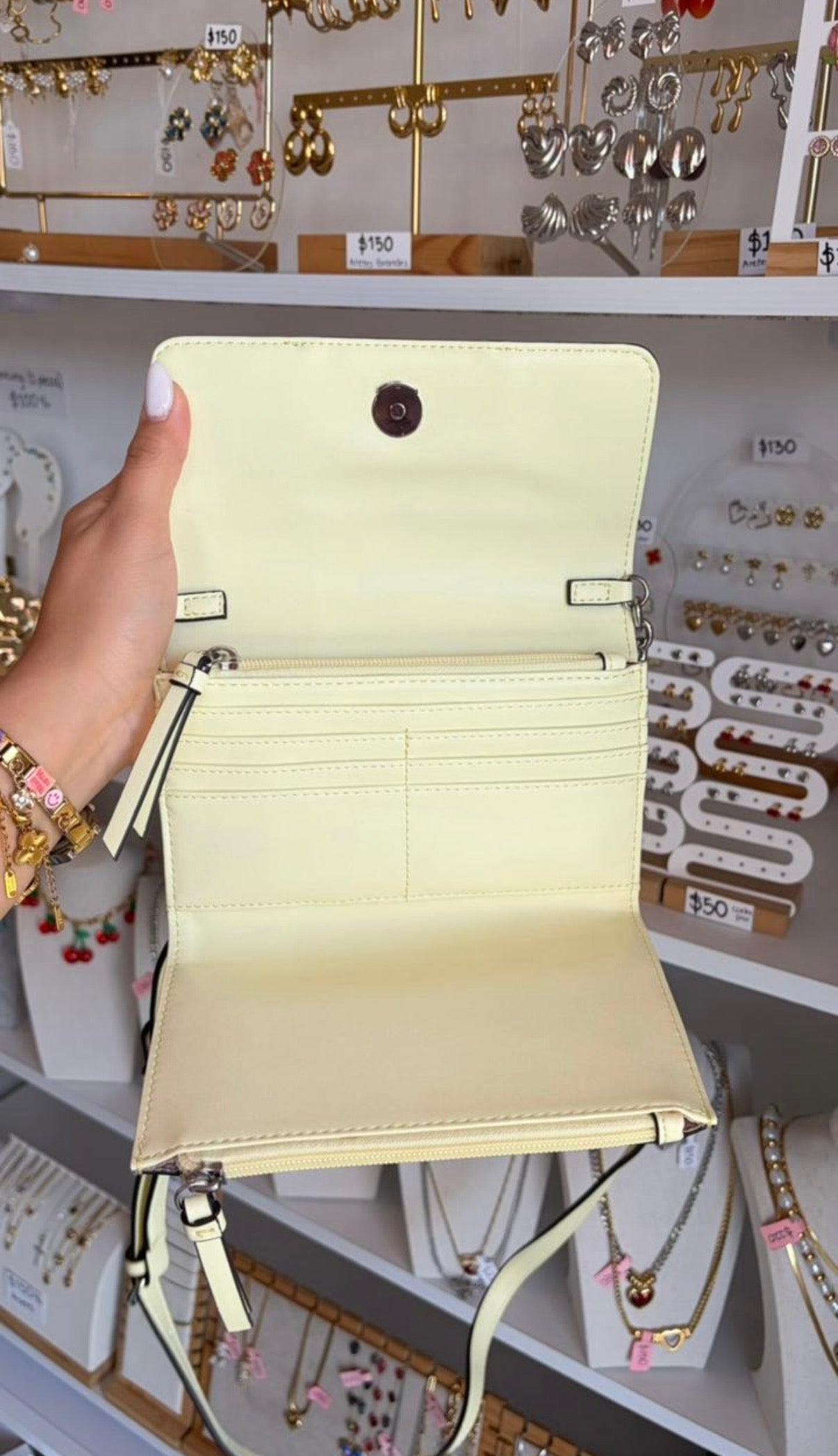 Bolsa Dama Crossbody Amarillo-Verde Calvin Klein