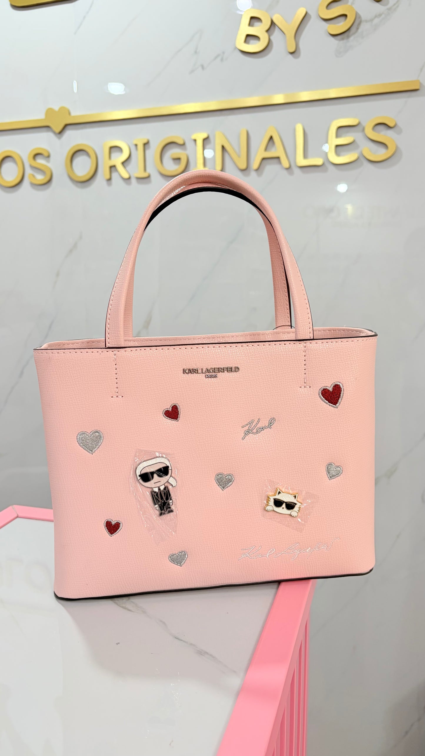 Bolsa Dama Crossbody Rosa Karl Lagerfeld