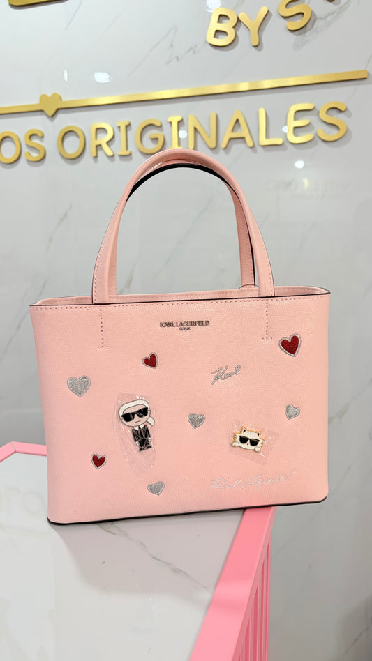 Bolsa Dama Crossbody Rosa Karl Lagerfeld