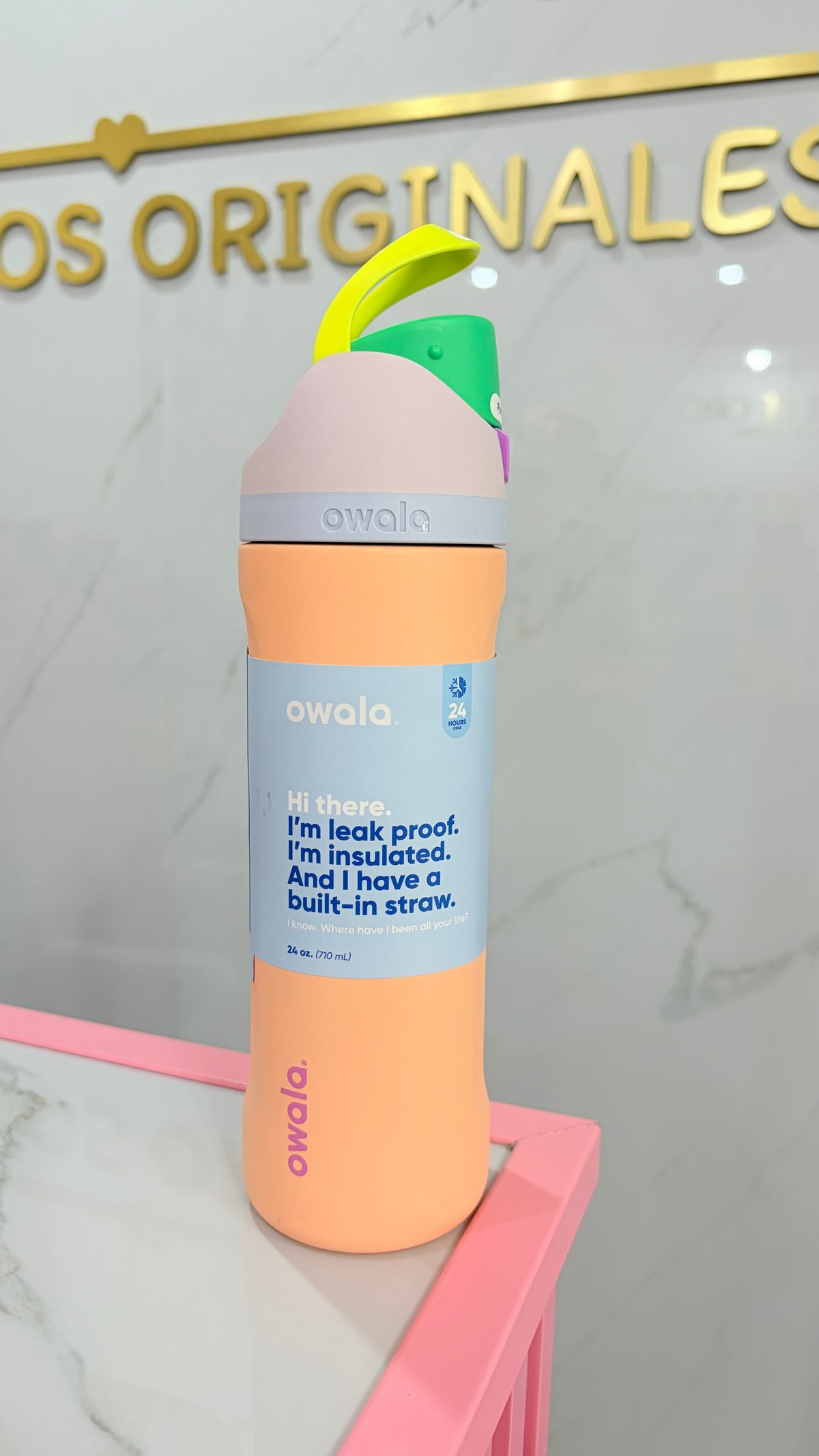 Termo Morado Y Nude 710 ml Owala