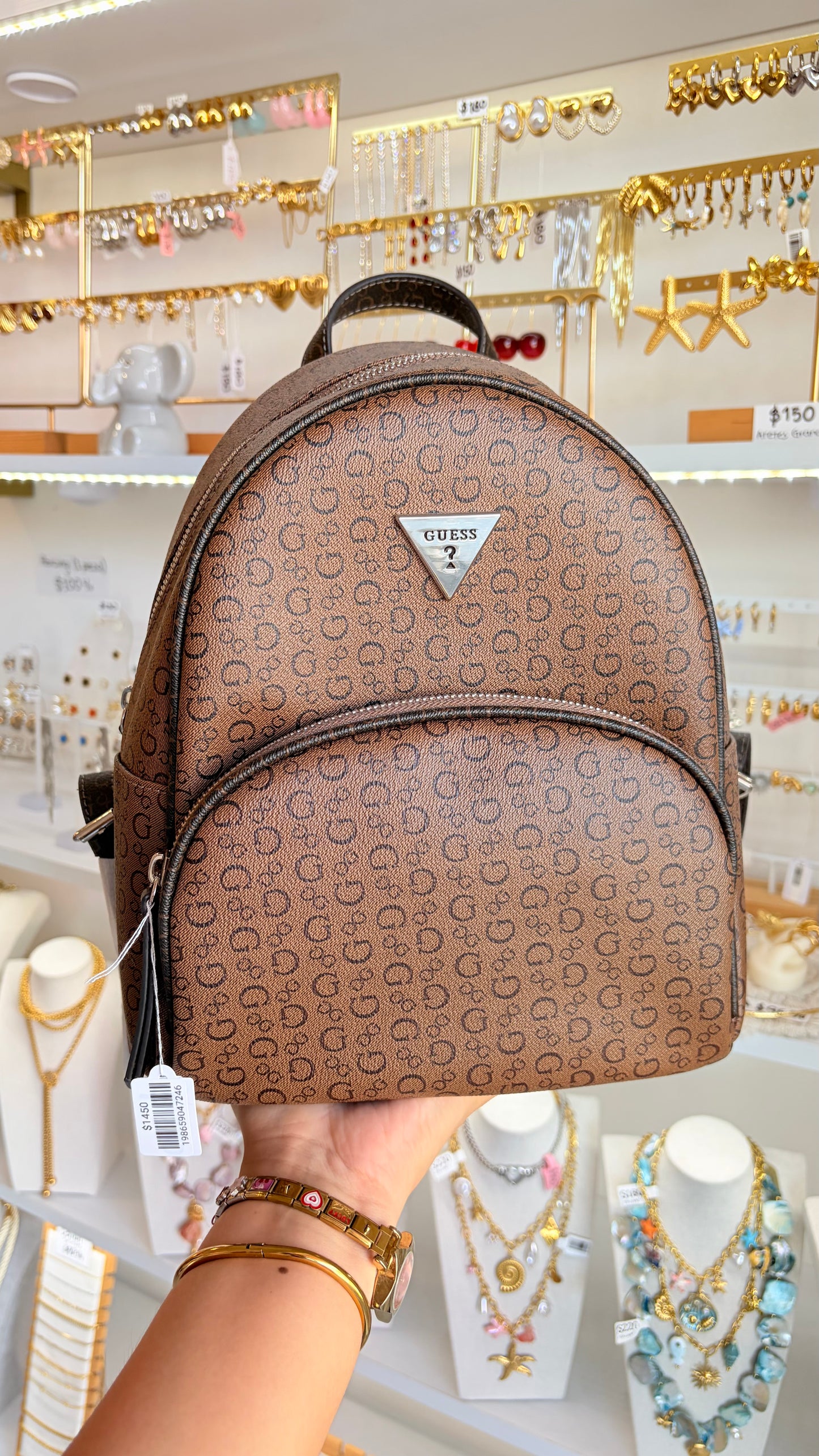 Mochila Dama Chica Chocolate Guess