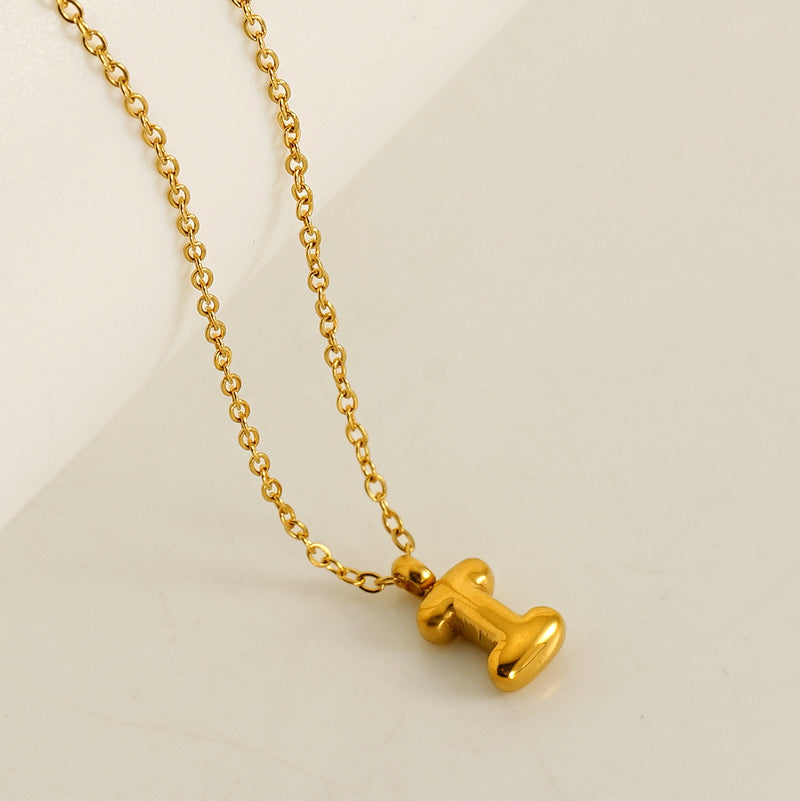 Collar Inicial Mini Dorado Acero