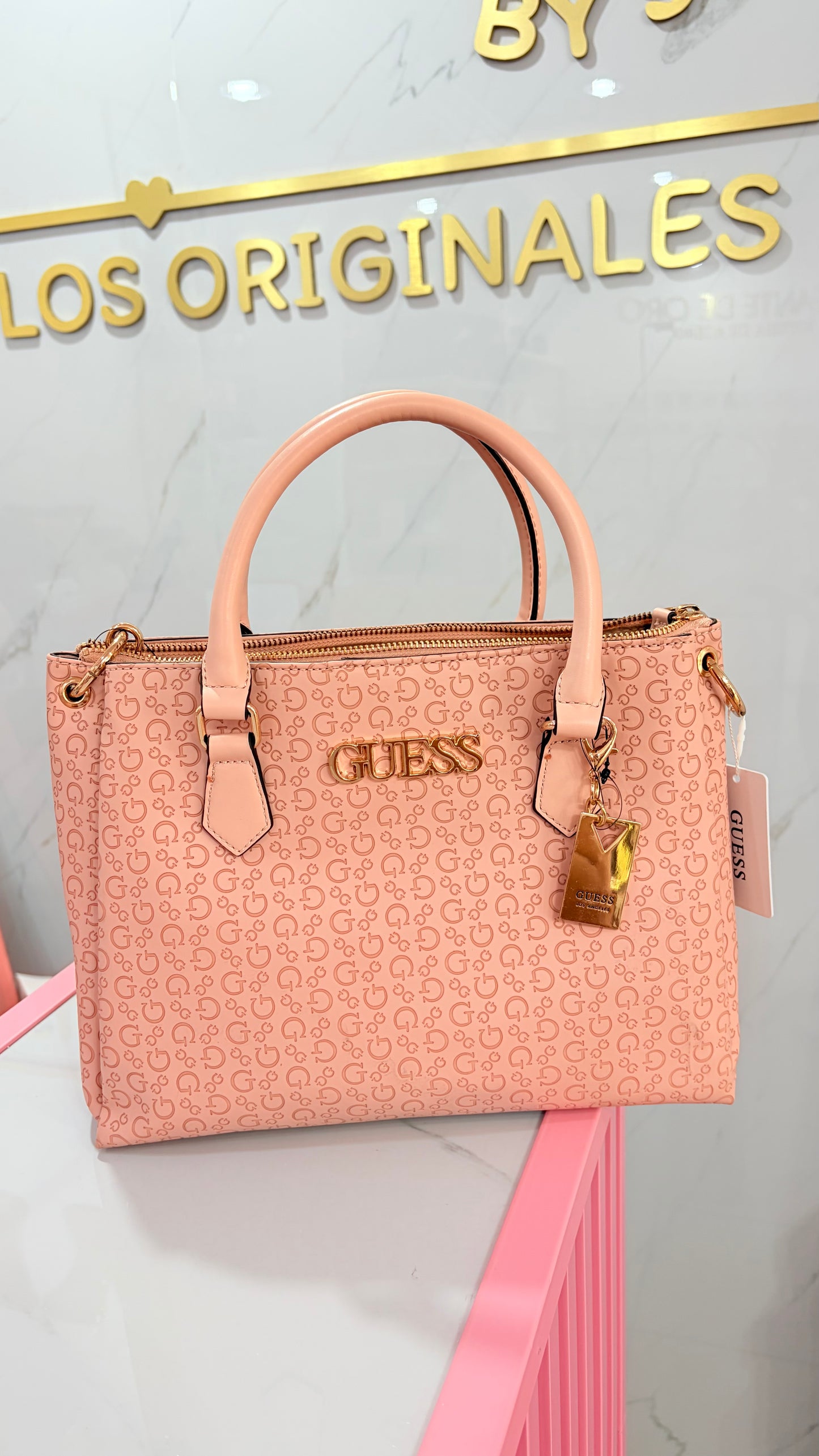 Bolsa Dama Crossbody Nude Guess