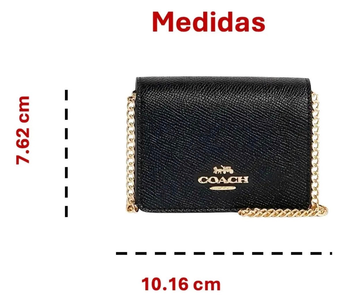 Mini Cartera Crossbody Dama Negra Coach