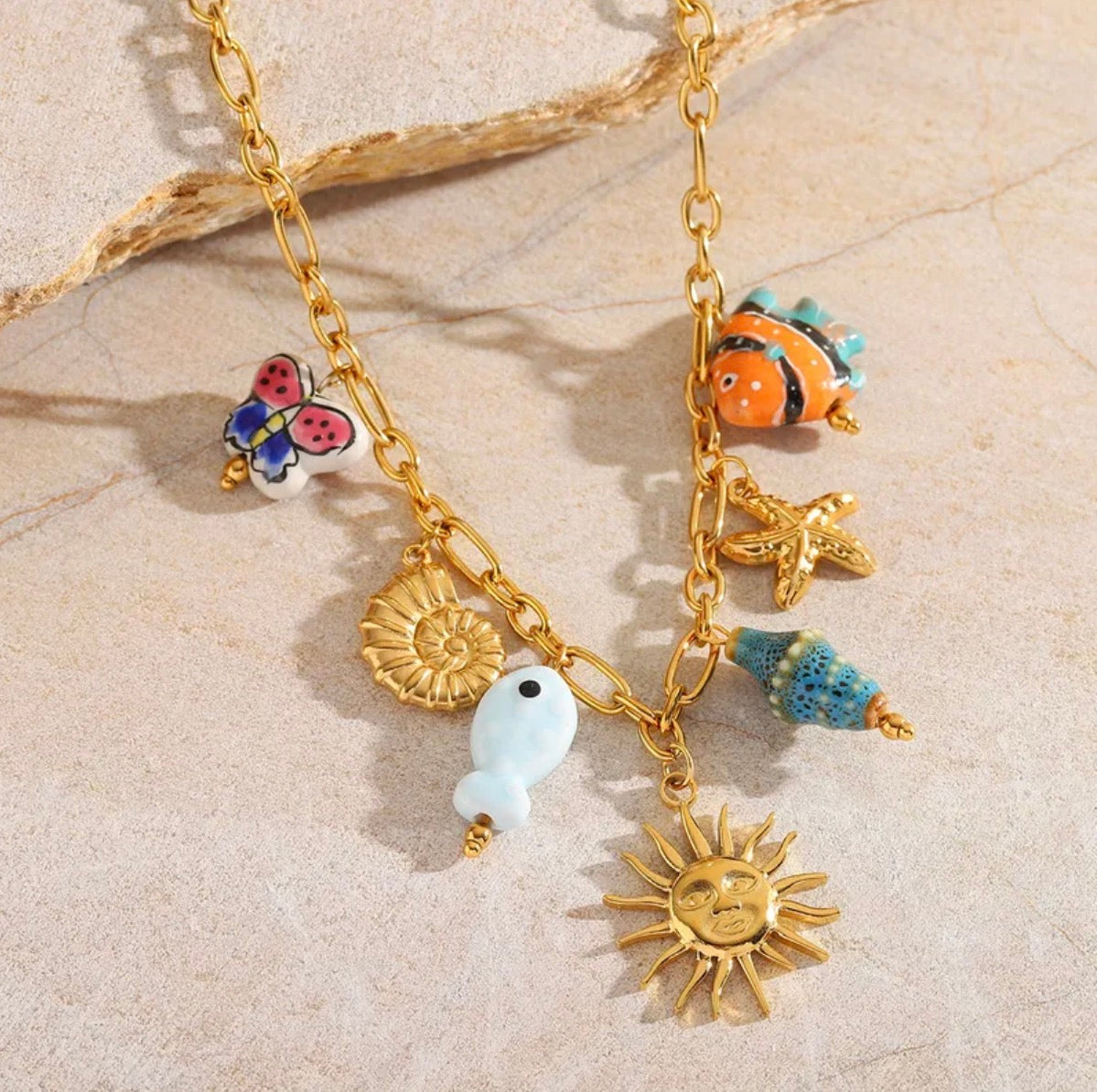 Collar Dijes Mar Sol