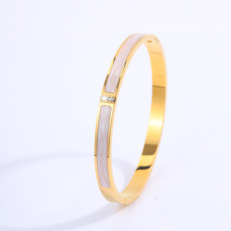 Brazalete Blanco y Piedra