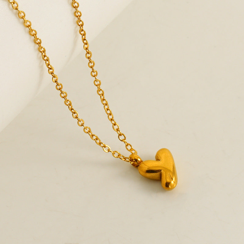 Collar Inicial Mini Dorado Acero