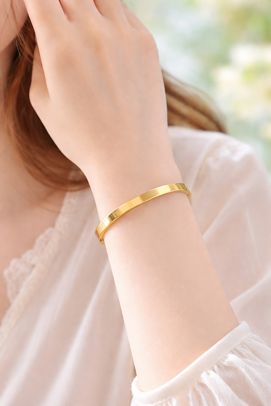 Brazalete Liso Dorado