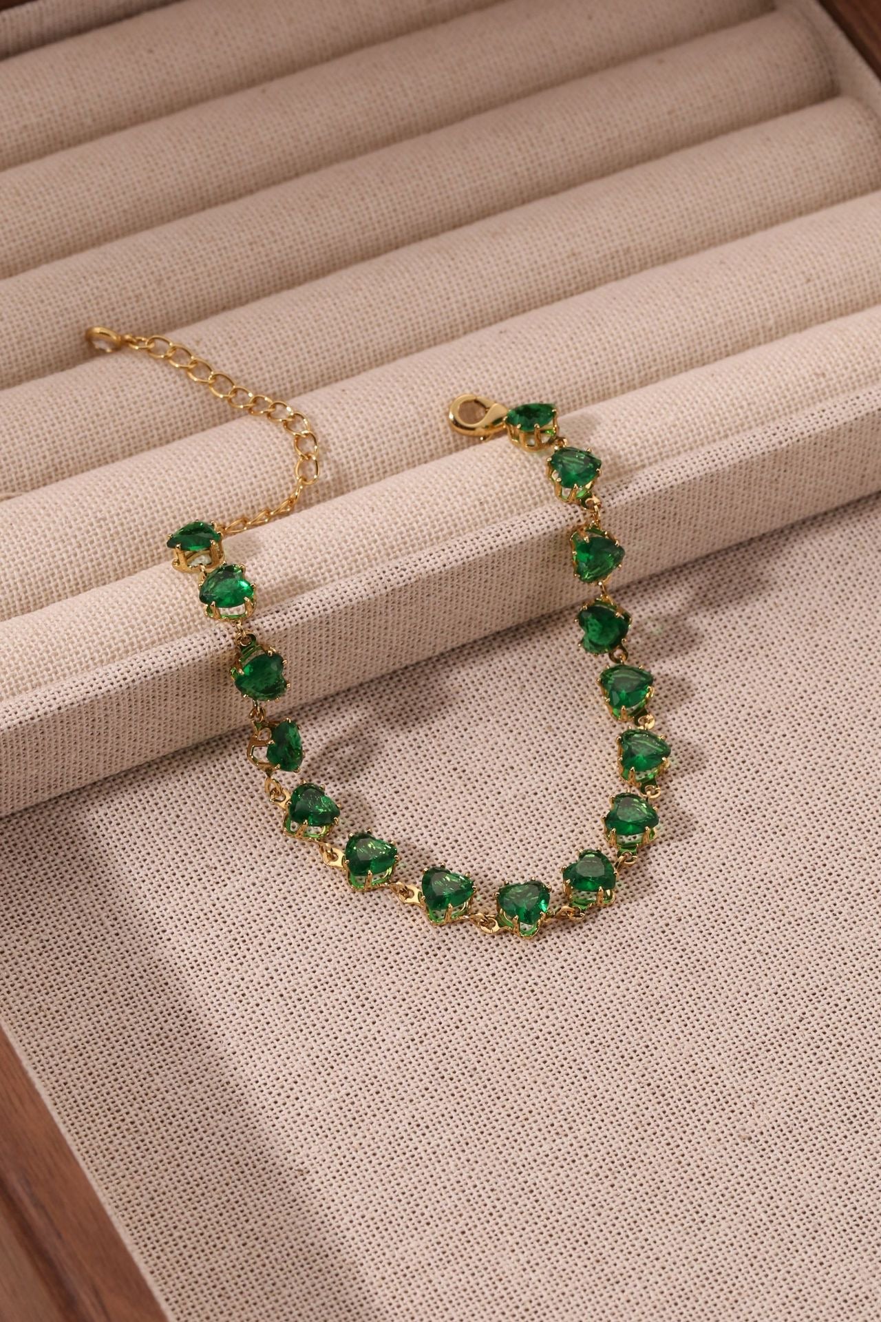 Pulsera corazón verde