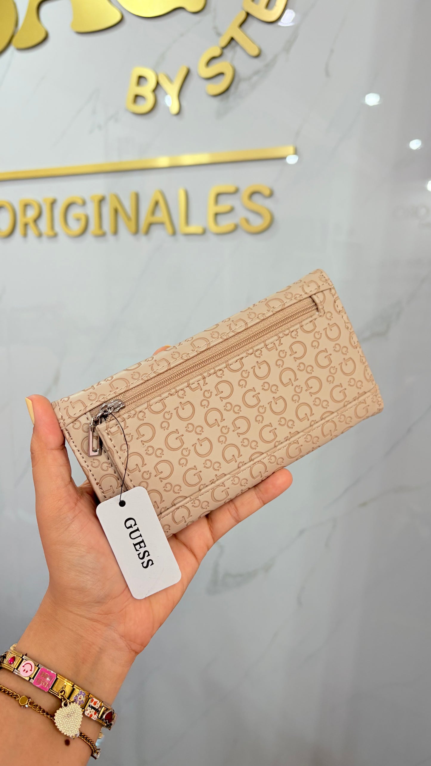 Cartera Dama Beige Guess