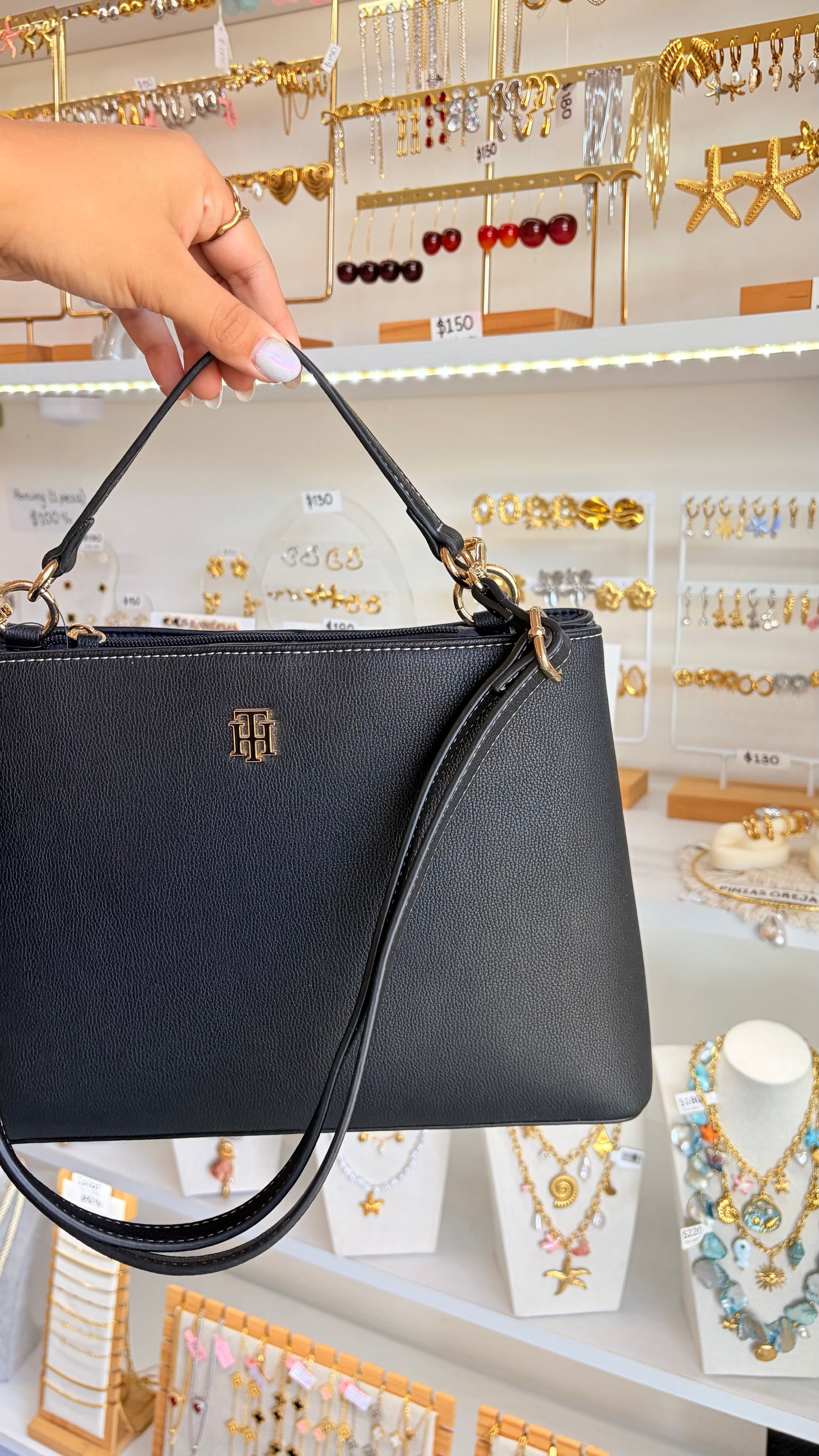 Bolsa Dama Negra Tommy Hilfiger