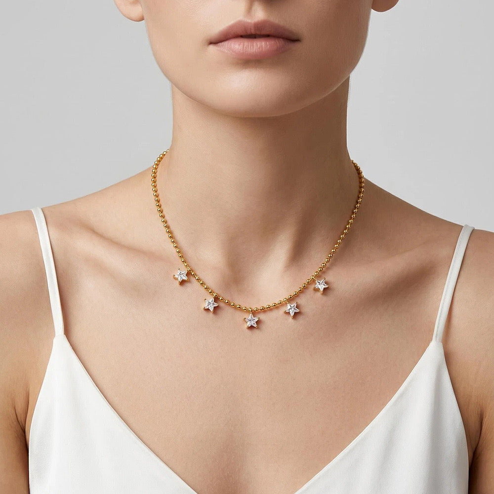 Collar Estrellas Blancas