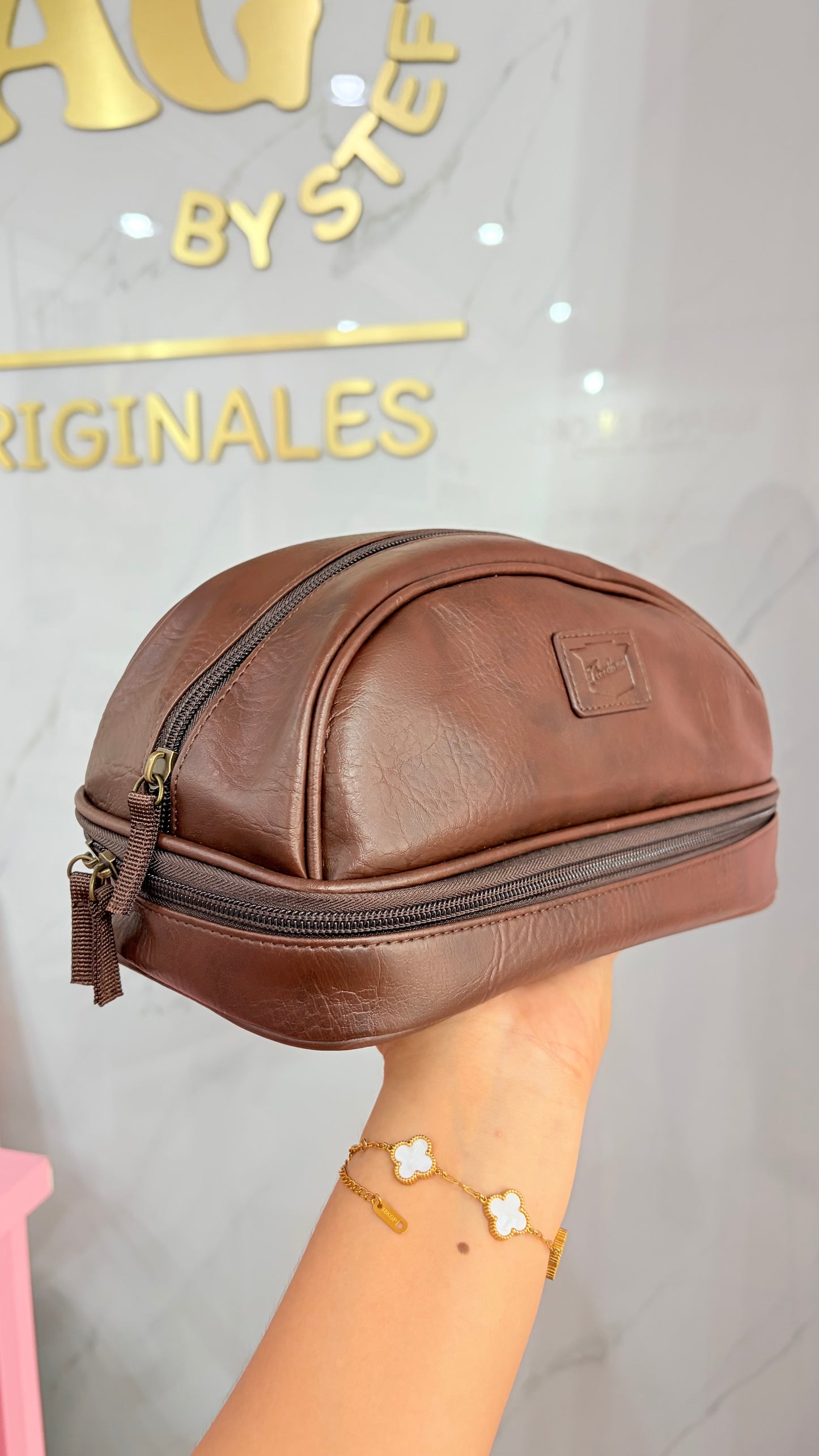 Bolso De Mano Caballero Café Florshein
