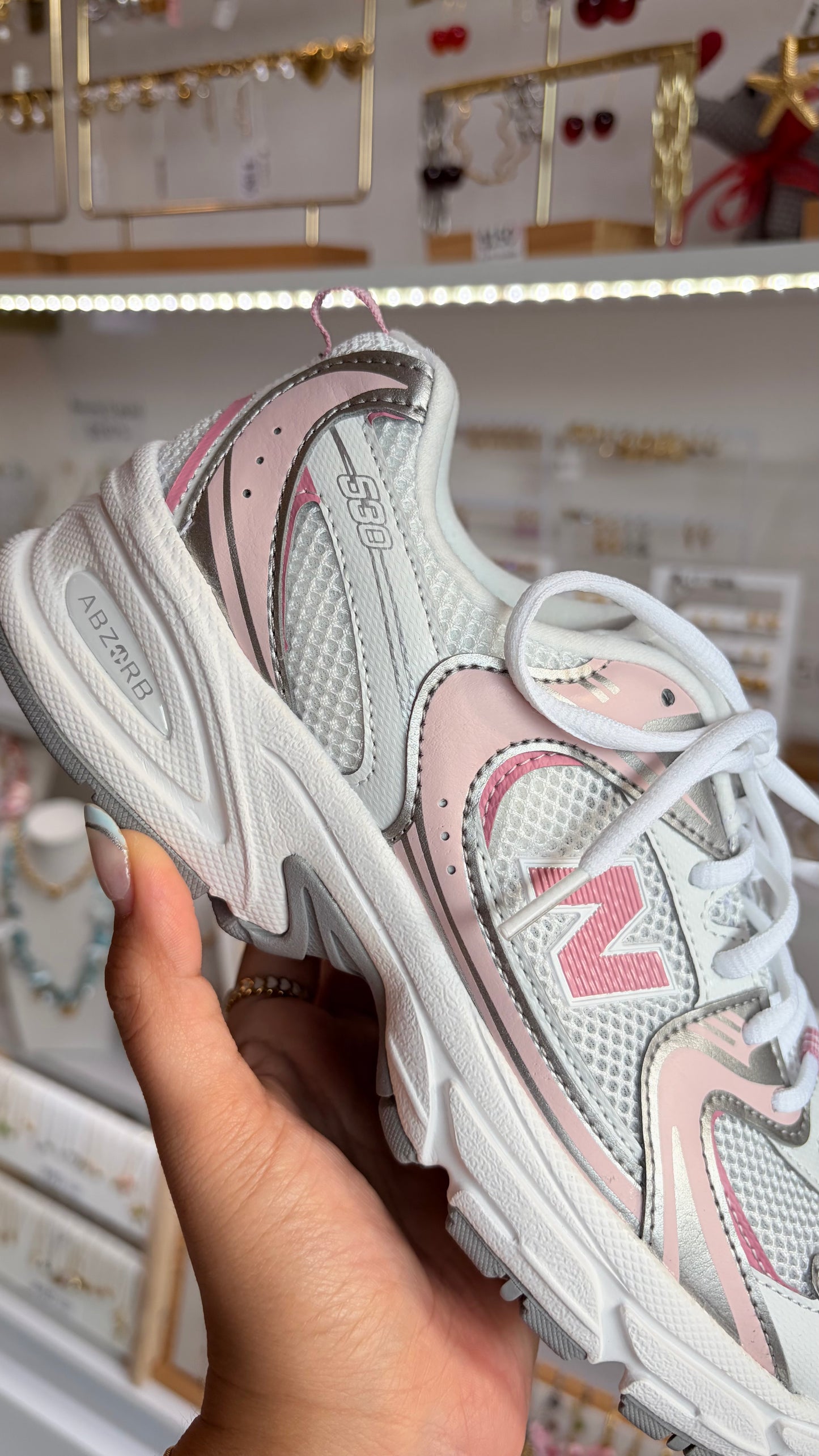 Tenis Blanco Y Rosa 5mx New Balance