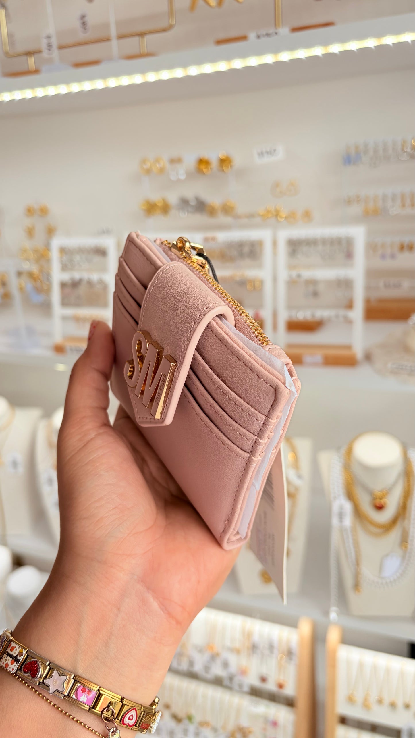 Monedero / Tarjetero Dama Beige Rosa Steve Madden