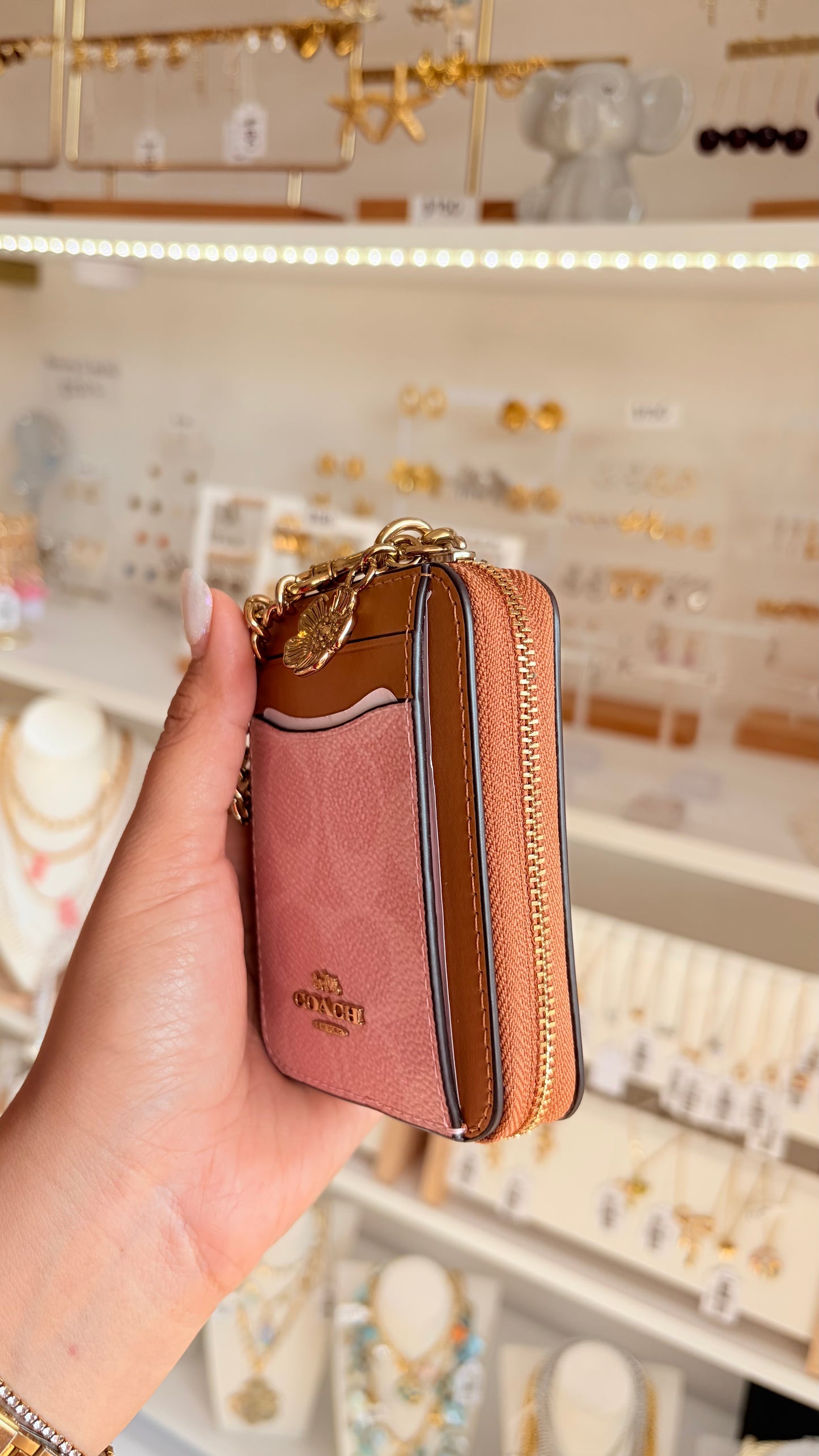 Zip Card Case Rosa Coach