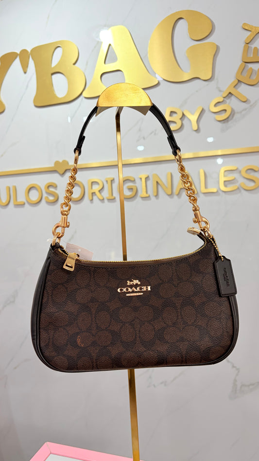 Bolsa Dama Teri Mediana Chocolate Coach