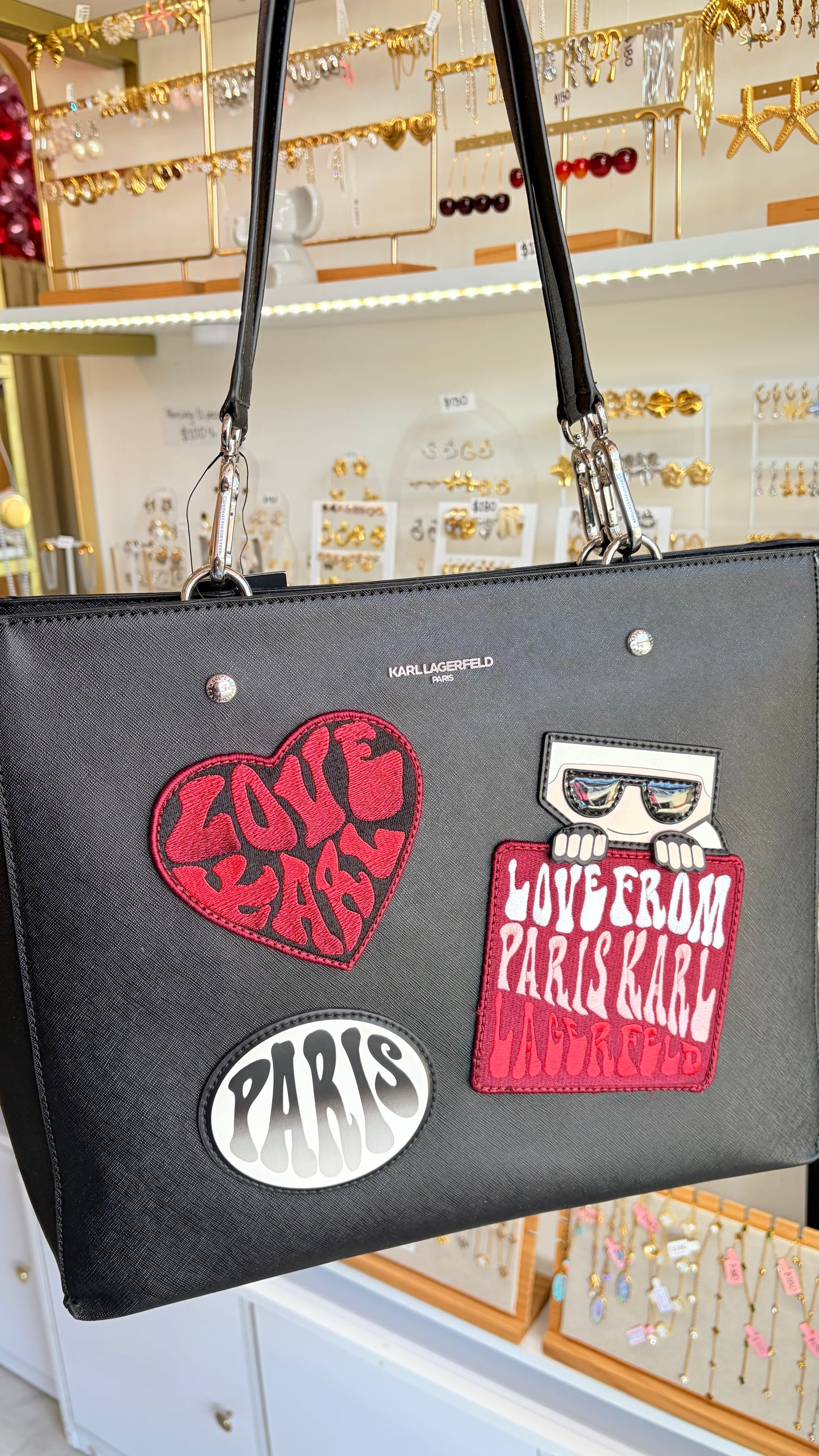 Bolsa Dama Tote Negro Karl Lagerfeld