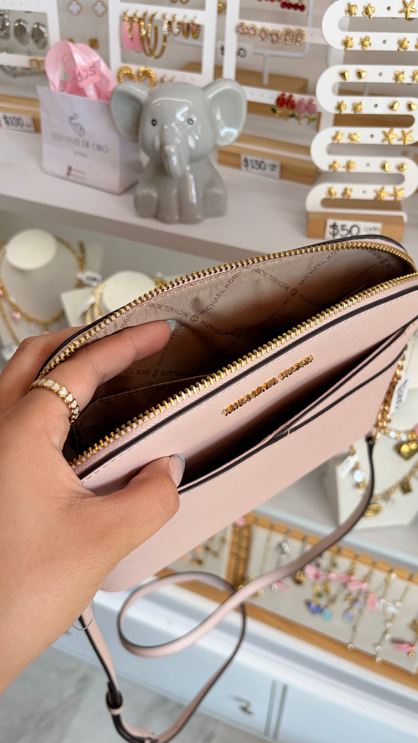 Bolsa Dama Crossbody Rosa Michael Kors