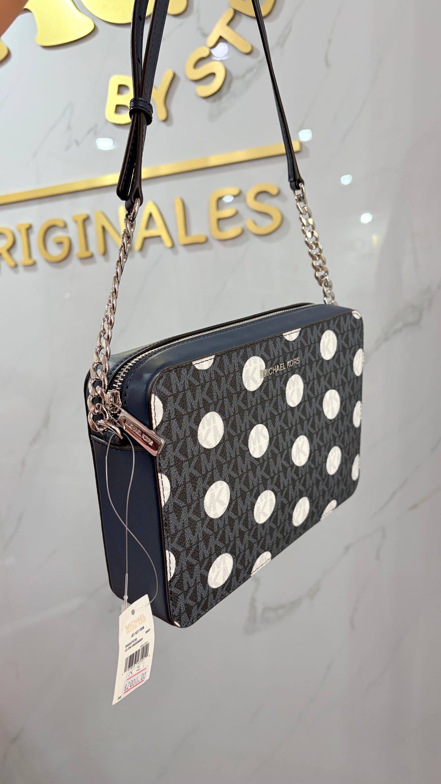 Bolsa Dama Azul Polka Dot Michael Kors￼