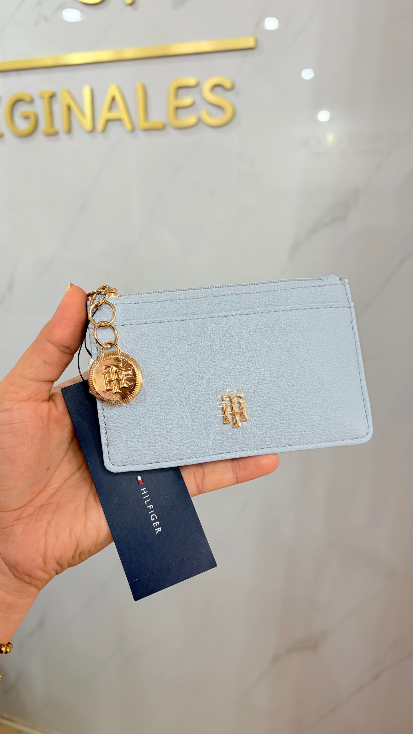 Monedero - Tarjetero Dama Azul Tommy Hilfiger