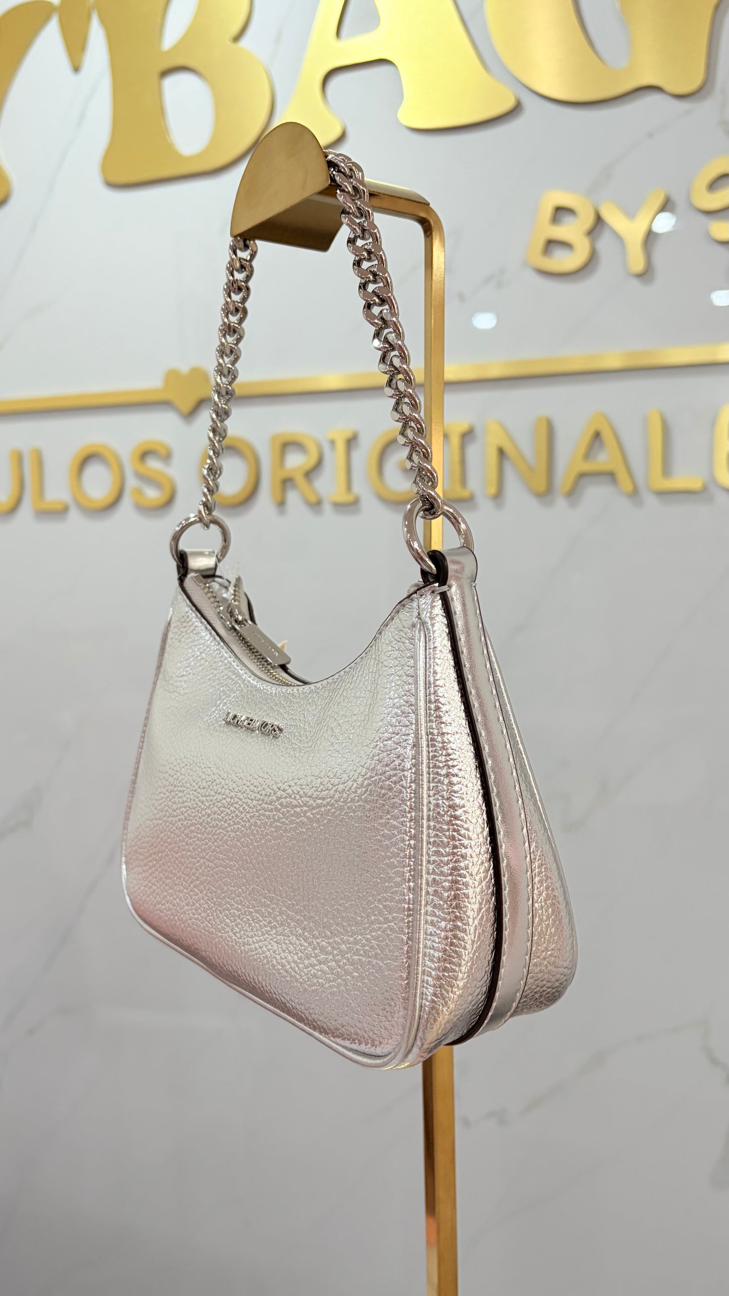 Bolsa Dama Plateada Michael Kors