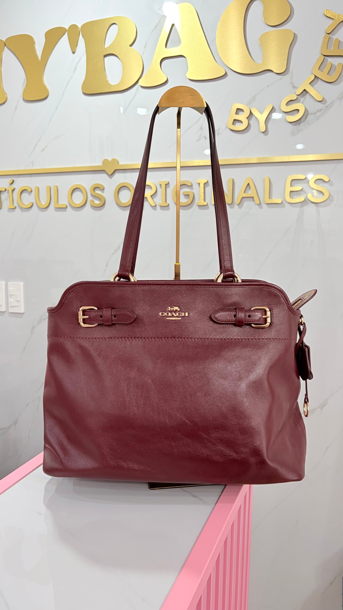 Bolsa Dama Easton Vino Coach