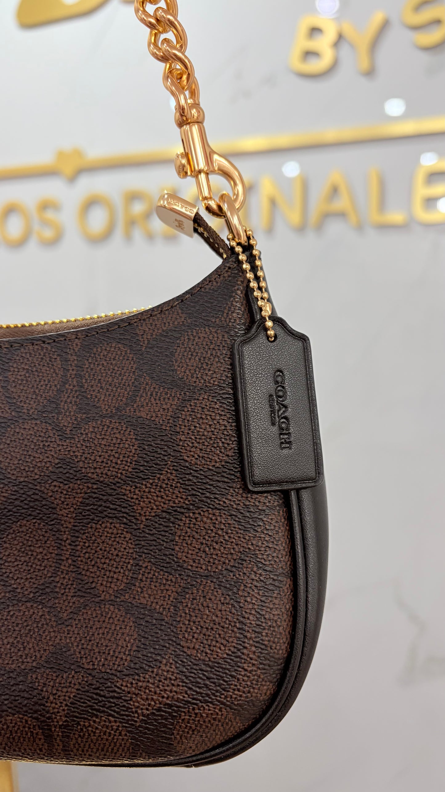 Bolsa Dama Teri Mediana Chocolate Coach