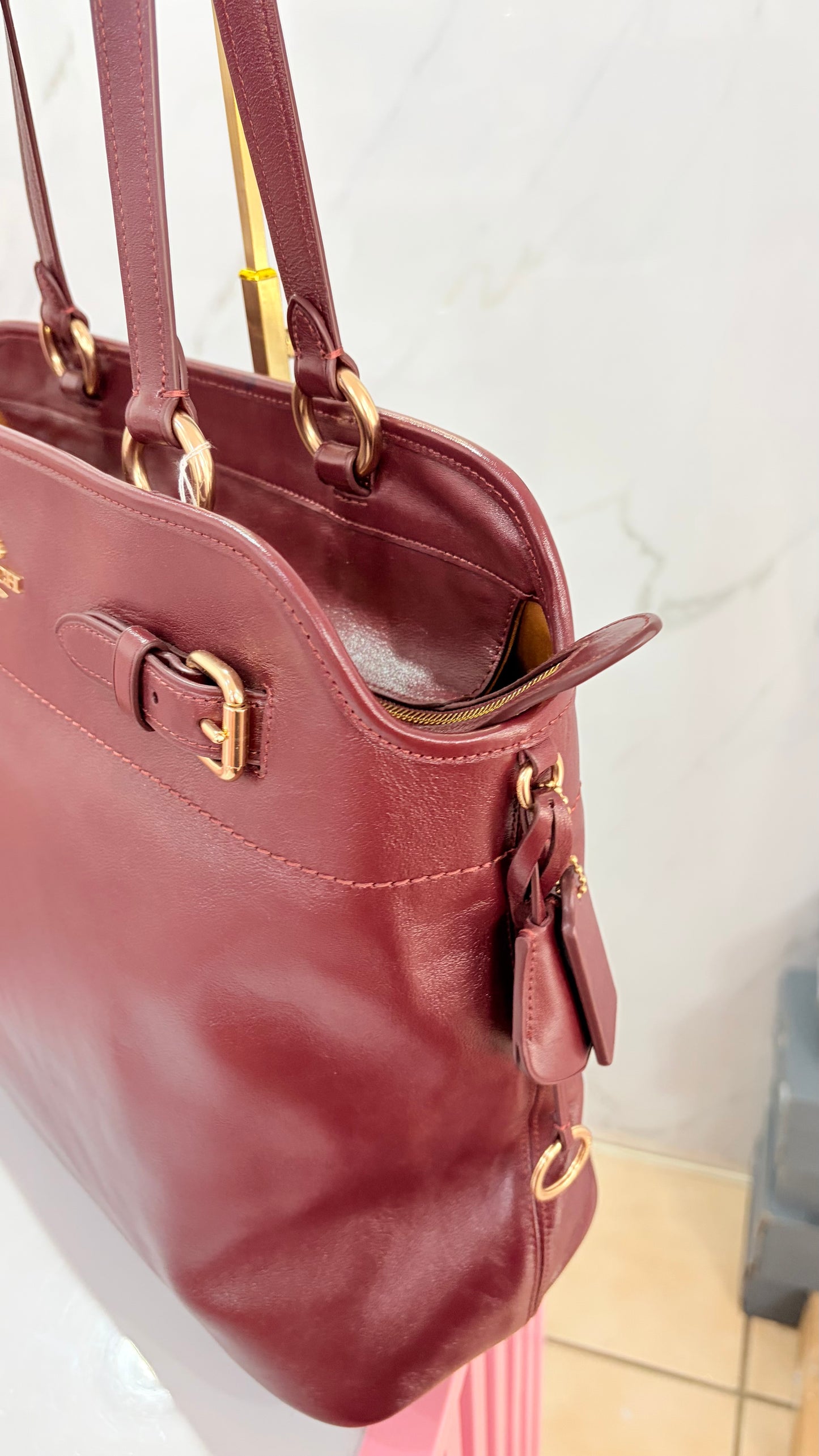 Bolsa Dama Easton Vino Coach